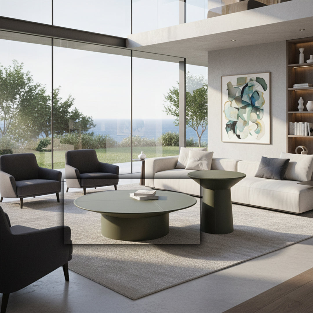 Microfiber Hard Leather Coffee Table CT-258 - Coffee tables - ebarza Furniture UAE | Shop Modern Furniture in Abu Dhabi & Dubai - مفروشات ايبازرا في الامارات | تسوق اثاث عصري وديكورات مميزة في دبي وابوظبي