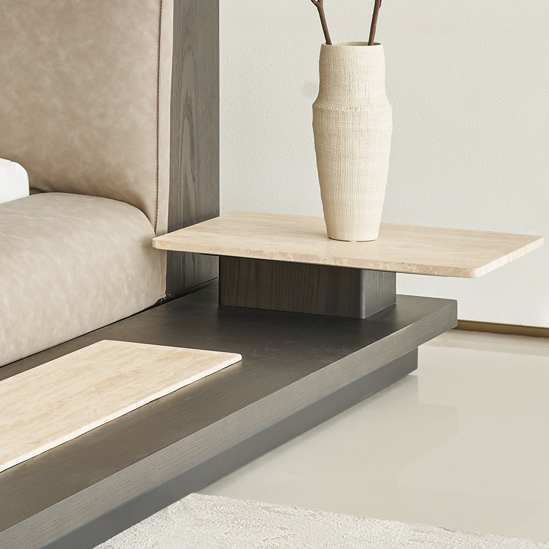 Miya Travertine 260cm Long Side Table/Stool - BMBO-CT80355Y - Side Tables - ebarza Furniture UAE | Shop Modern Furniture in Abu Dhabi & Dubai - مفروشات ايبازرا في الامارات | تسوق اثاث عصري وديكورات مميزة في دبي وابوظبي