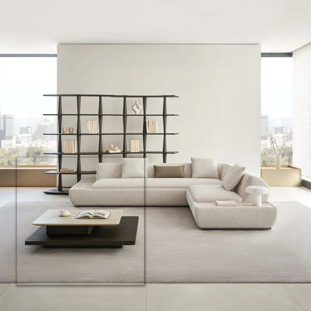 Miya Travertine Coffee Table - BMBO-BJ80350Y - Coffee tables - ebarza Furniture UAE | Shop Modern Furniture in Abu Dhabi & Dubai - مفروشات ايبازرا في الامارات | تسوق اثاث عصري وديكورات مميزة في دبي وابوظبي