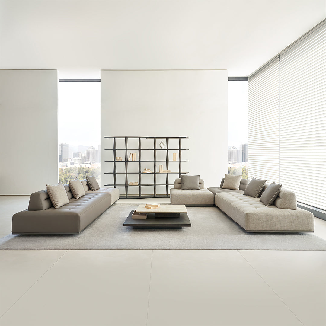 Miya Travertine Coffee Table - BMBO-BJ80350Y - Coffee tables - ebarza Furniture UAE | Shop Modern Furniture in Abu Dhabi & Dubai - مفروشات ايبازرا في الامارات | تسوق اثاث عصري وديكورات مميزة في دبي وابوظبي