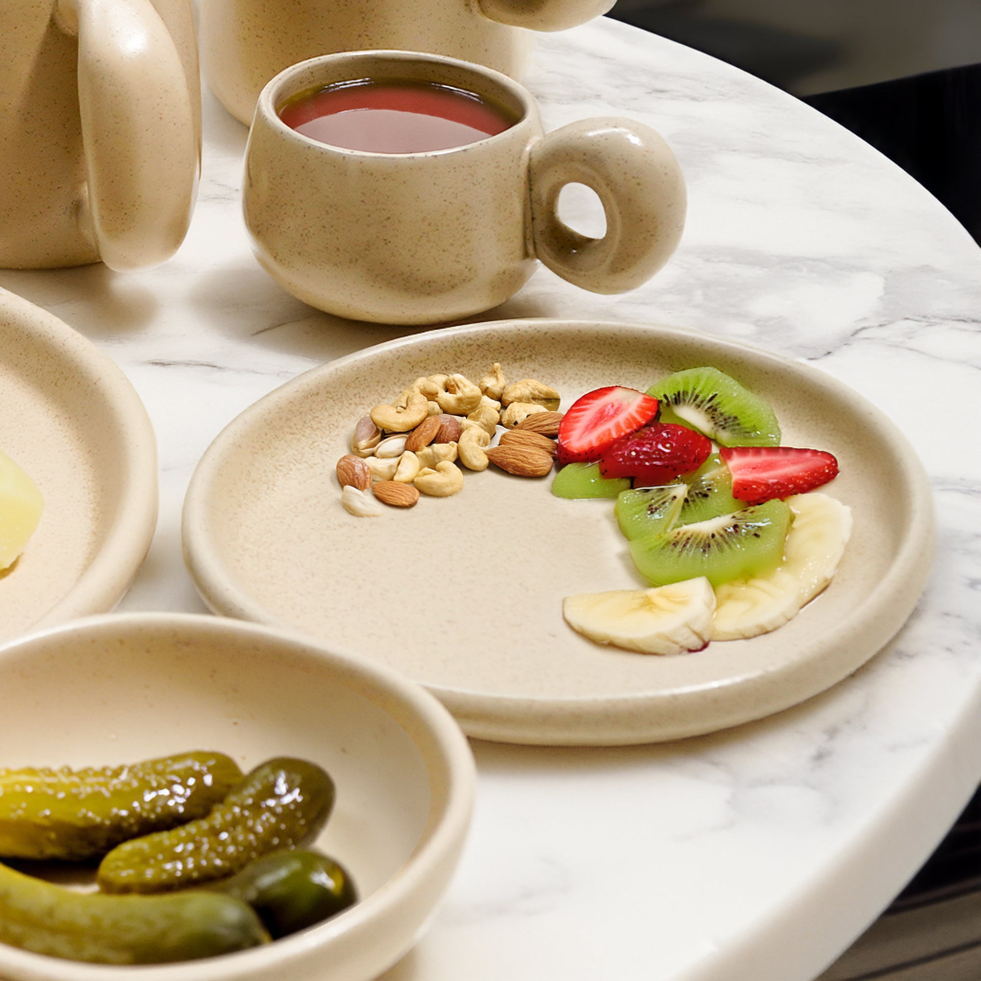 Pre-order 75 Days Delivery Asian Zen Ceramic Plate E711-P-06066 8 -  Plates - ebarza Furniture UAE | Shop Modern Furniture in Abu Dhabi & Dubai - مفروشات ايبازرا في الامارات | تسوق اثاث عصري وديكورات مميزة في دبي وابوظبي