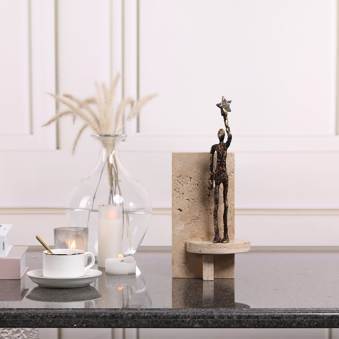 Moveable Man Sculpture KA3069A -  Home Decor Figurines - ebarza Furniture UAE | Shop Modern Furniture in Abu Dhabi & Dubai - مفروشات ايبازرا في الامارات | تسوق اثاث عصري وديكورات مميزة في دبي وابوظبي