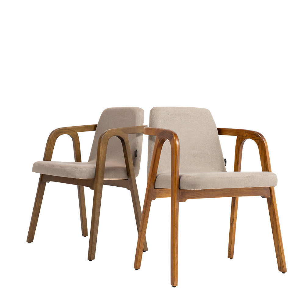 Natura Solid Ash Wood Chair Beige-Light Walnut - Chairs - ebarza Furniture UAE | Shop Modern Furniture in Abu Dhabi & Dubai - مفروشات ايبازرا في الامارات | تسوق اثاث عصري وديكورات مميزة في دبي وابوظبي