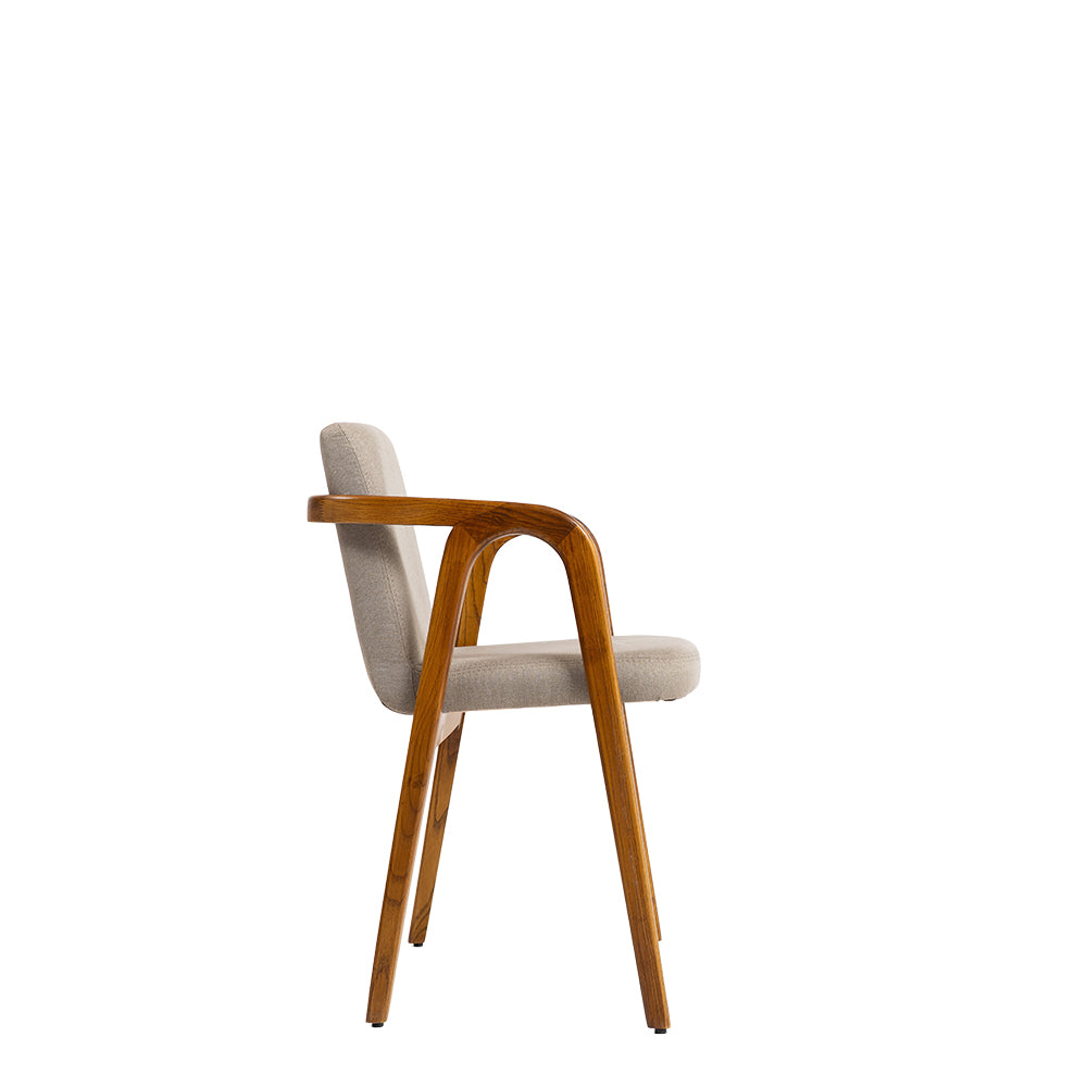 Natura Solid Ash Wood Chair Beige-Light Walnut - Chairs - ebarza Furniture UAE | Shop Modern Furniture in Abu Dhabi & Dubai - مفروشات ايبازرا في الامارات | تسوق اثاث عصري وديكورات مميزة في دبي وابوظبي