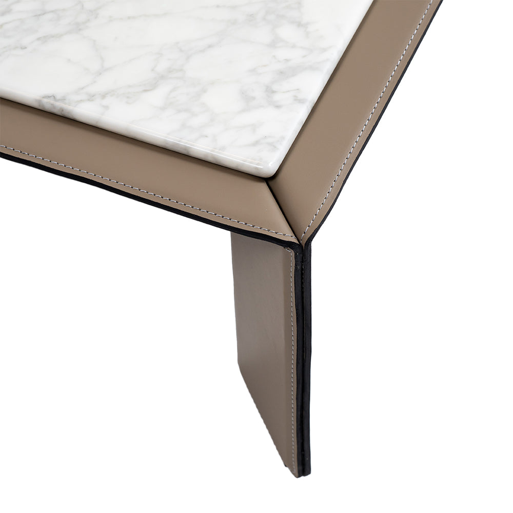 Natural Bianco Carrara Venato Marble Coffee Table CH-1111L - Coffee tables - ebarza Furniture UAE | Shop Modern Furniture in Abu Dhabi & Dubai - مفروشات ايبازرا في الامارات | تسوق اثاث عصري وديكورات مميزة في دبي وابوظبي