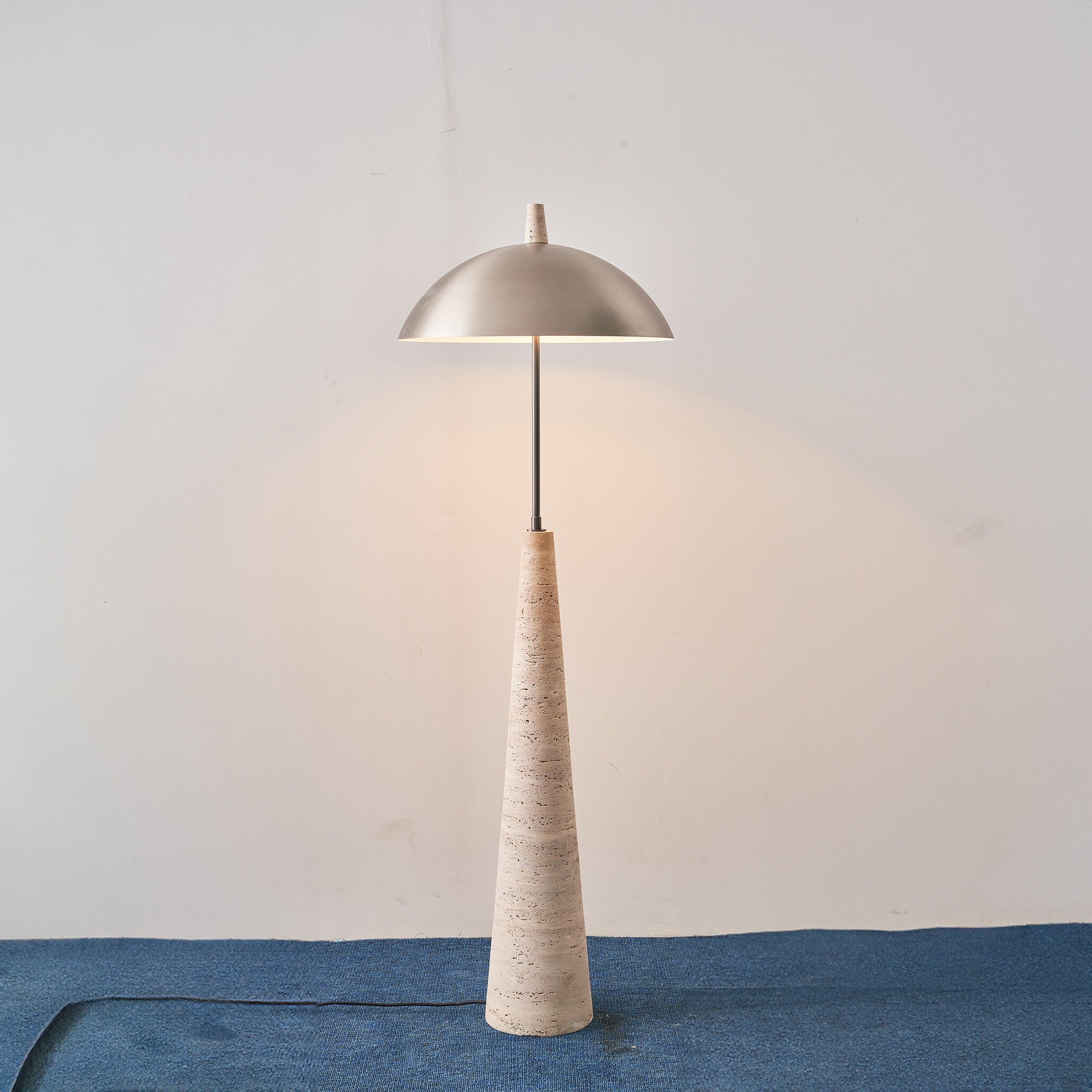 Natural Travertine Floor Lamp JA-015F - Floor Lamps - ebarza Furniture UAE | Shop Modern Furniture in Abu Dhabi & Dubai - مفروشات ايبازرا في الامارات | تسوق اثاث عصري وديكورات مميزة في دبي وابوظبي