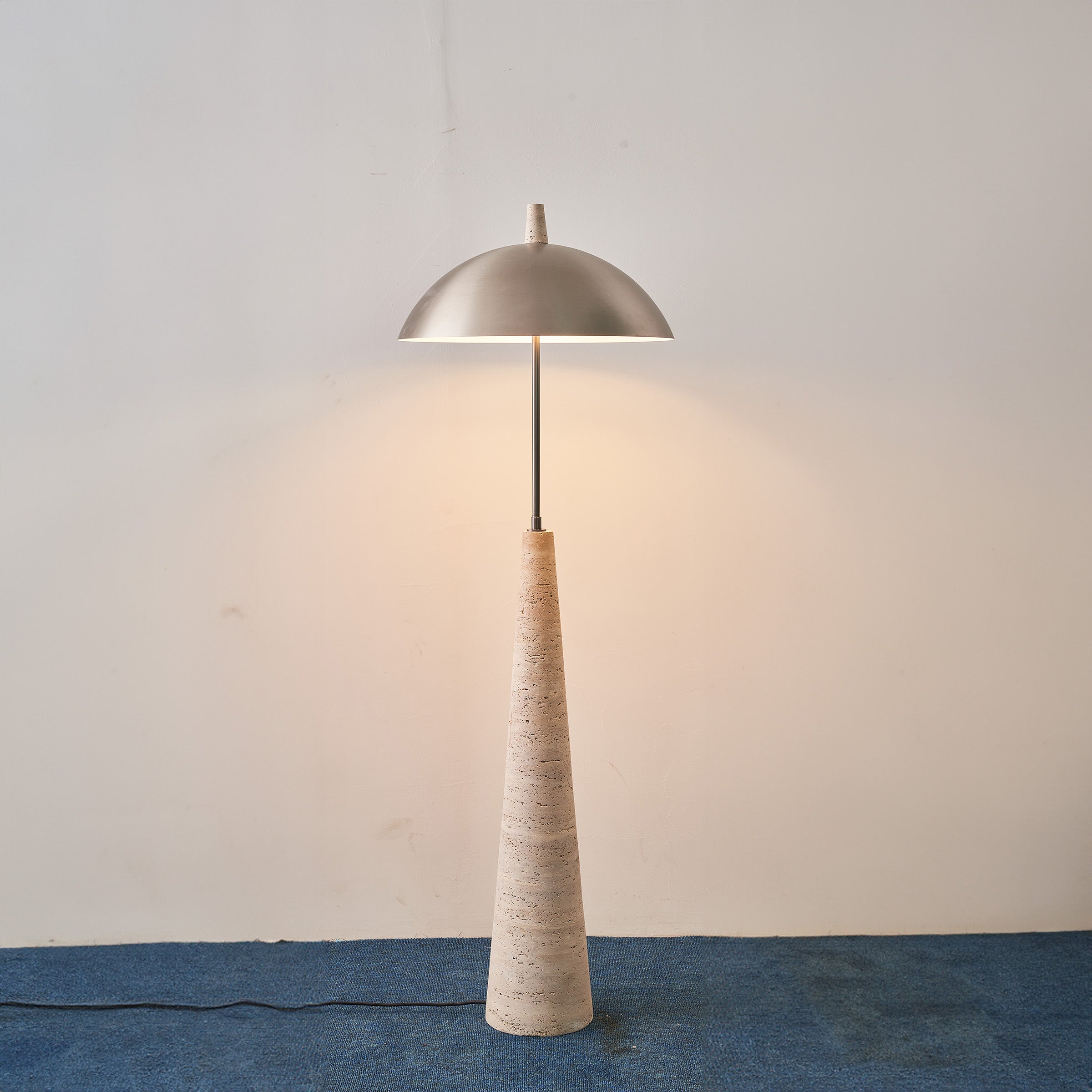 Natural Travertine Floor Lamp JA-015F - Floor Lamps - ebarza Furniture UAE | Shop Modern Furniture in Abu Dhabi & Dubai - مفروشات ايبازرا في الامارات | تسوق اثاث عصري وديكورات مميزة في دبي وابوظبي