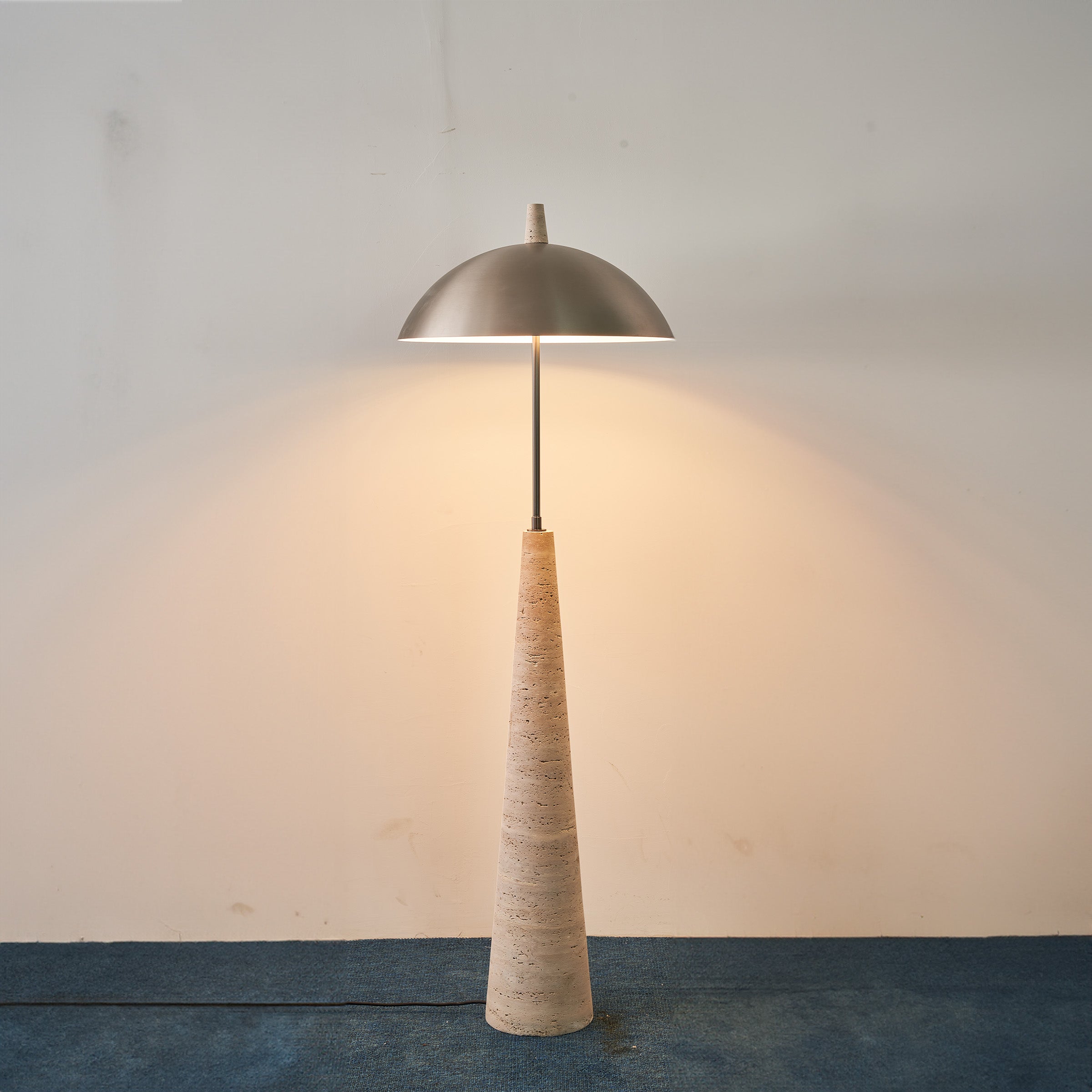 Natural Travertine Floor Lamp JA-015F - Floor Lamps - ebarza Furniture UAE | Shop Modern Furniture in Abu Dhabi & Dubai - مفروشات ايبازرا في الامارات | تسوق اثاث عصري وديكورات مميزة في دبي وابوظبي