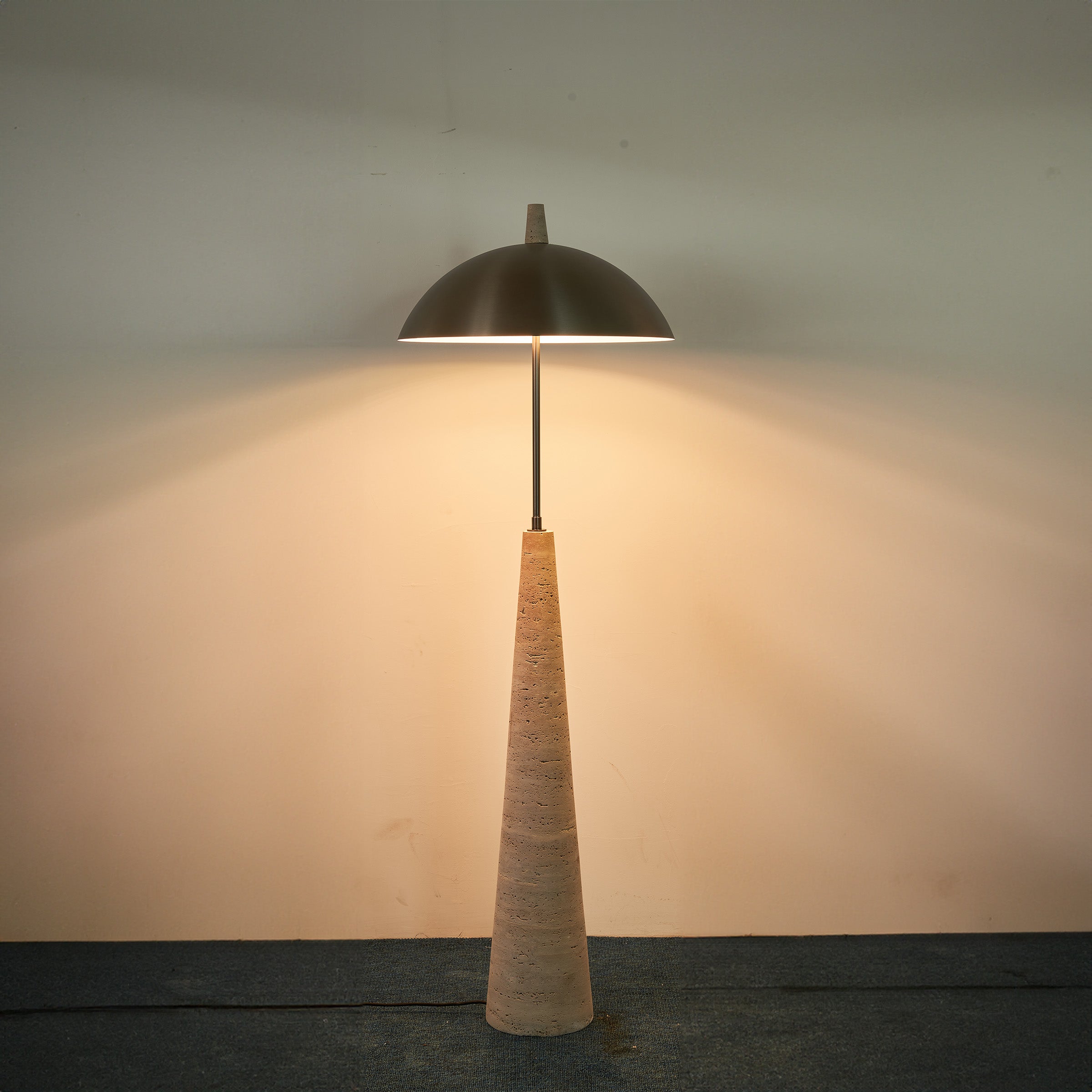 Natural Travertine Floor Lamp JA-015F - Floor Lamps - ebarza Furniture UAE | Shop Modern Furniture in Abu Dhabi & Dubai - مفروشات ايبازرا في الامارات | تسوق اثاث عصري وديكورات مميزة في دبي وابوظبي