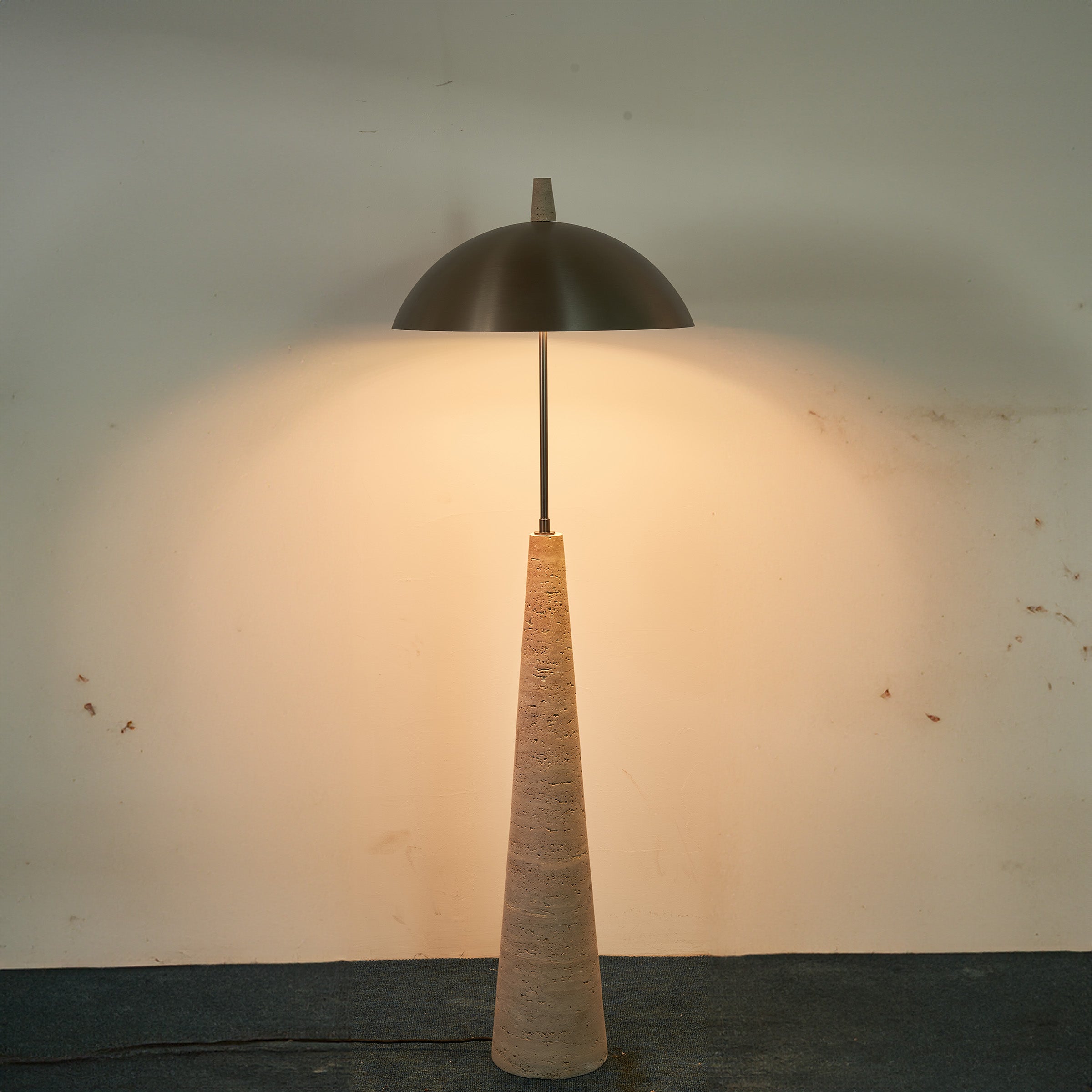 Natural Travertine Floor Lamp JA-015F - Floor Lamps - ebarza Furniture UAE | Shop Modern Furniture in Abu Dhabi & Dubai - مفروشات ايبازرا في الامارات | تسوق اثاث عصري وديكورات مميزة في دبي وابوظبي