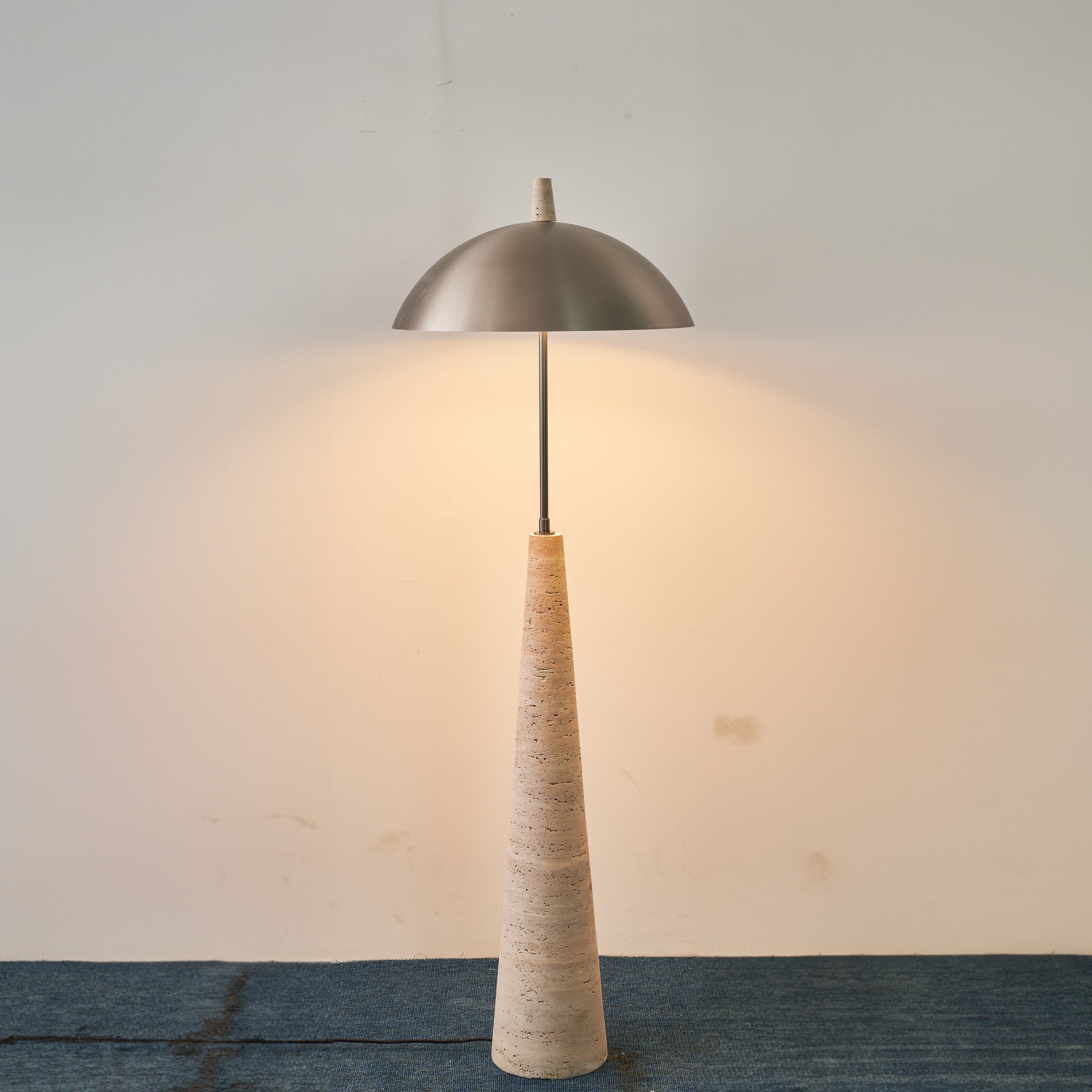 Natural Travertine Floor Lamp JA-015F - Floor Lamps - ebarza Furniture UAE | Shop Modern Furniture in Abu Dhabi & Dubai - مفروشات ايبازرا في الامارات | تسوق اثاث عصري وديكورات مميزة في دبي وابوظبي