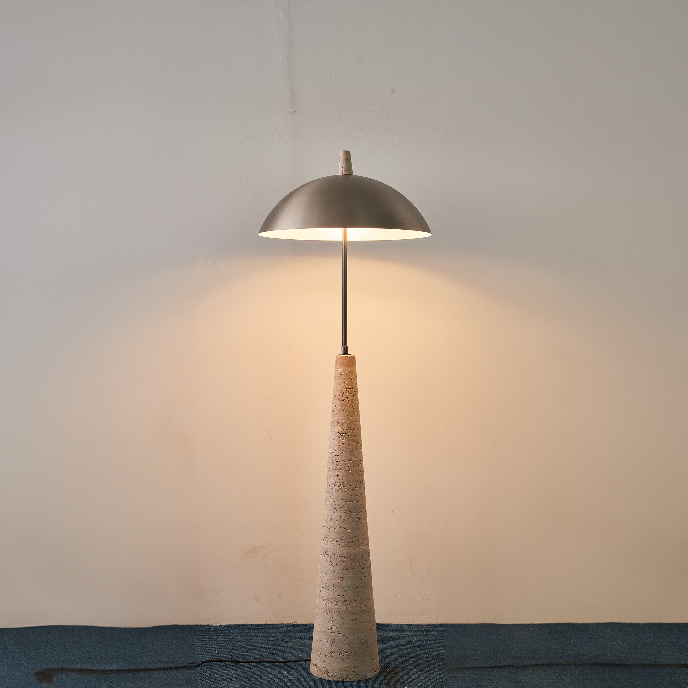 Natural Travertine Floor Lamp JA-015F - Floor Lamps - ebarza Furniture UAE | Shop Modern Furniture in Abu Dhabi & Dubai - مفروشات ايبازرا في الامارات | تسوق اثاث عصري وديكورات مميزة في دبي وابوظبي