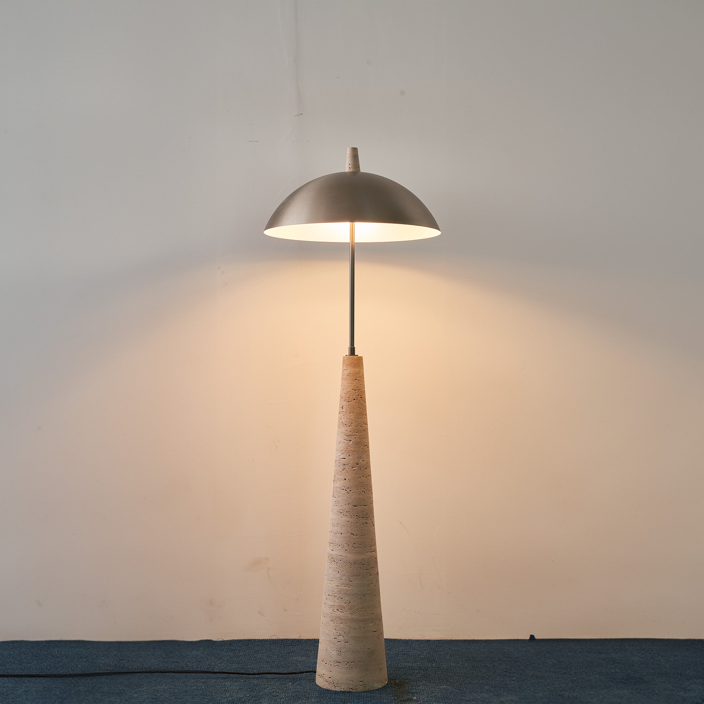 Natural Travertine Floor Lamp JA-015F - Floor Lamps - ebarza Furniture UAE | Shop Modern Furniture in Abu Dhabi & Dubai - مفروشات ايبازرا في الامارات | تسوق اثاث عصري وديكورات مميزة في دبي وابوظبي