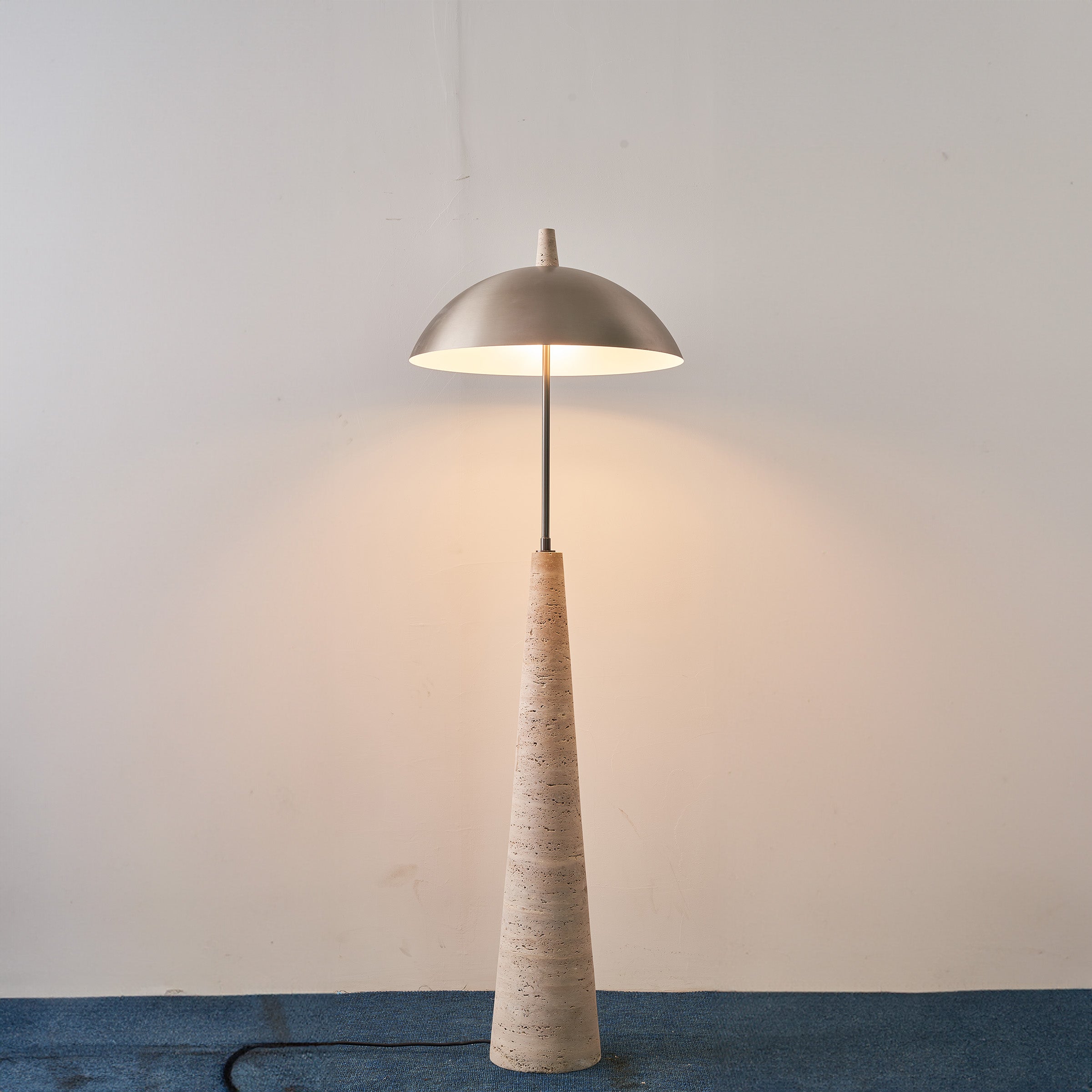 Natural Travertine Floor Lamp JA-015F - Floor Lamps - ebarza Furniture UAE | Shop Modern Furniture in Abu Dhabi & Dubai - مفروشات ايبازرا في الامارات | تسوق اثاث عصري وديكورات مميزة في دبي وابوظبي