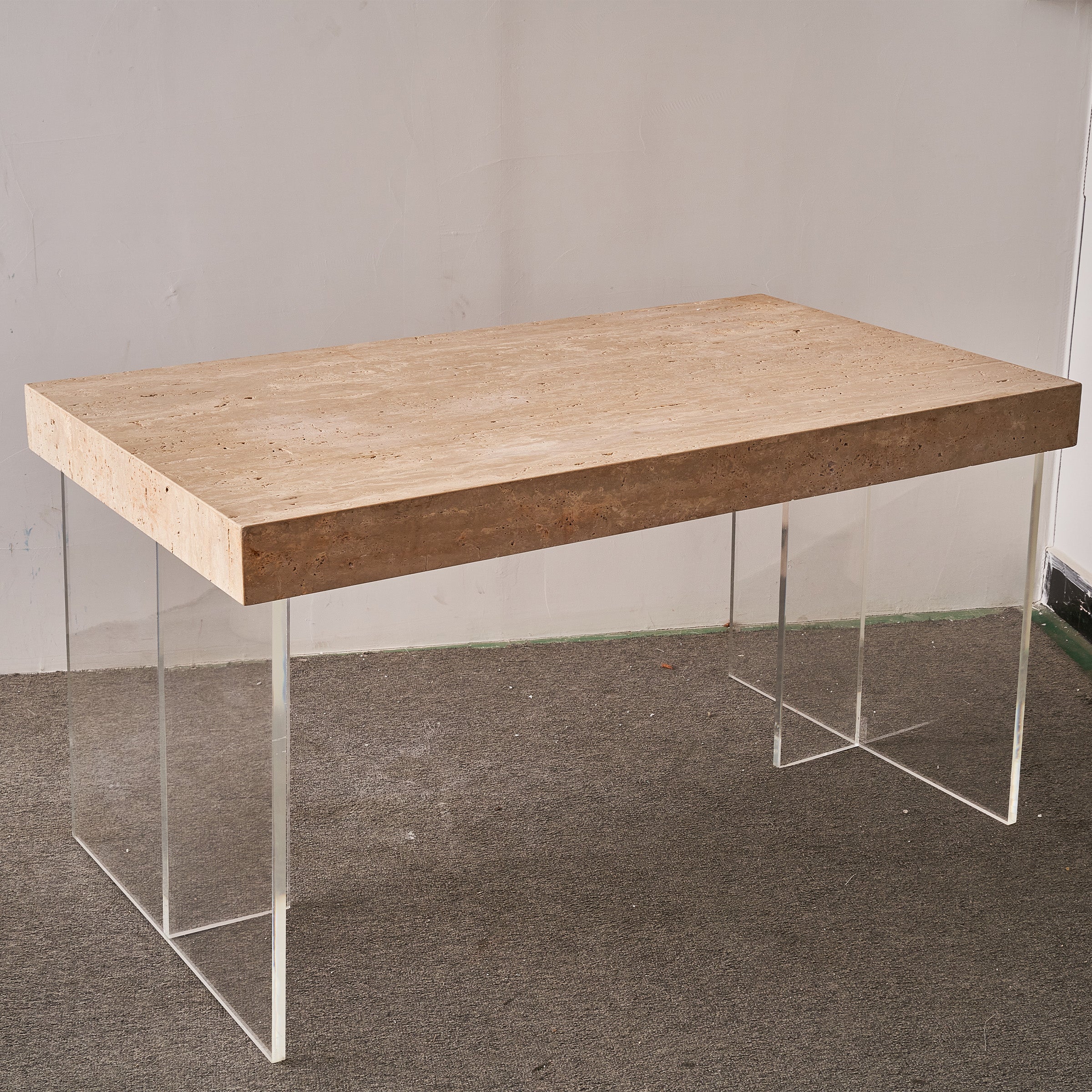 Natural Travertine Office/Conference Table JA013 - Office Desks - ebarza Furniture UAE | Shop Modern Furniture in Abu Dhabi & Dubai - مفروشات ايبازرا في الامارات | تسوق اثاث عصري وديكورات مميزة في دبي وابوظبي