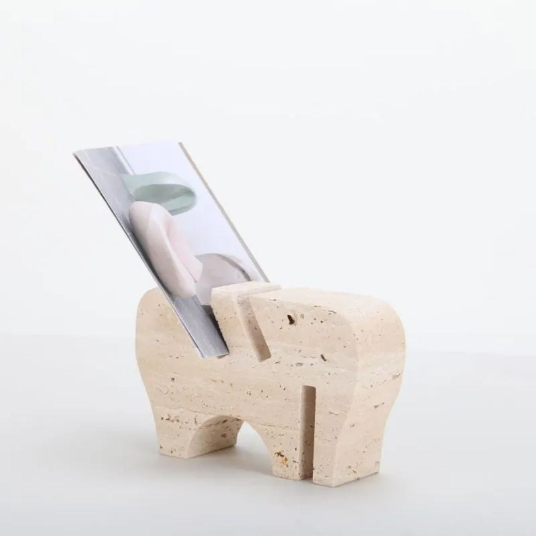 Nature’s Touch-Stone Card Holder for Elegant Desk Organization KH3003 - Home Decor Figurines - ebarza Furniture UAE | Shop Modern Furniture in Abu Dhabi & Dubai - مفروشات ايبازرا في الامارات | تسوق اثاث عصري وديكورات مميزة في دبي وابوظبي