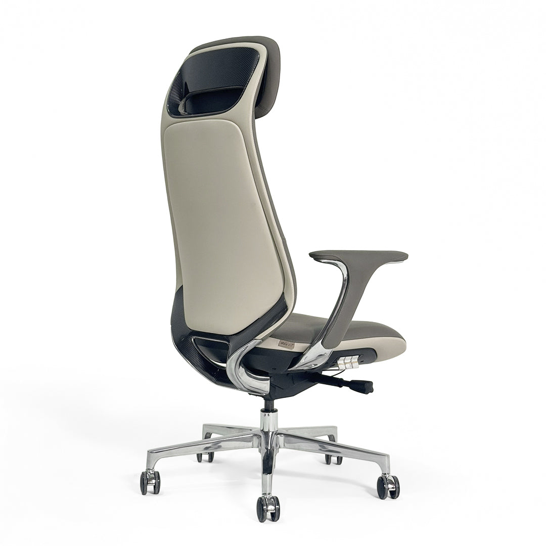 Nigel Leather Office Chair With Wheels 8005H - Office Chairs - ebarza Furniture UAE | Shop Modern Furniture in Abu Dhabi & Dubai - مفروشات ايبازرا في الامارات | تسوق اثاث عصري وديكورات مميزة في دبي وابوظبي