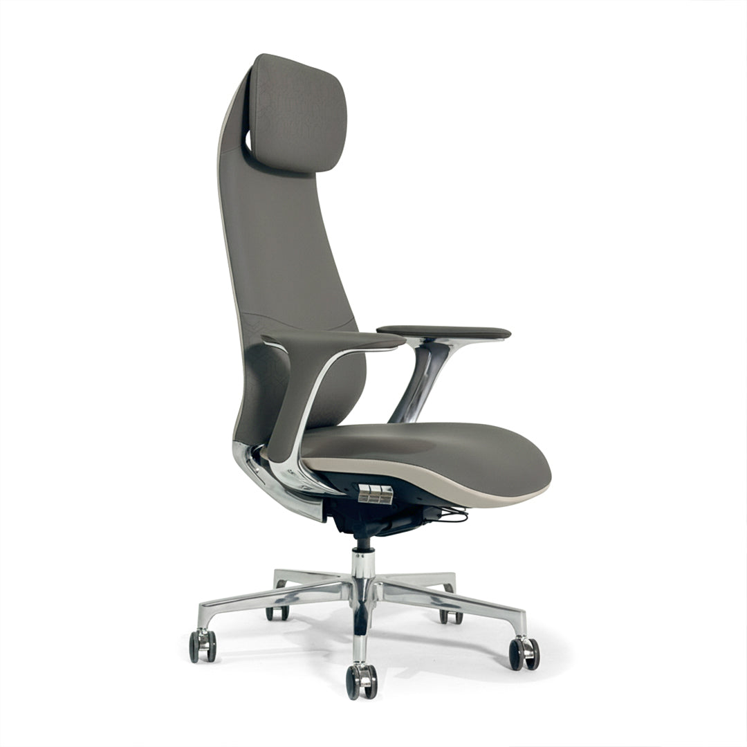 Nigel Leather Office Chair With Wheels 8005H - Office Chairs - ebarza Furniture UAE | Shop Modern Furniture in Abu Dhabi & Dubai - مفروشات ايبازرا في الامارات | تسوق اثاث عصري وديكورات مميزة في دبي وابوظبي
