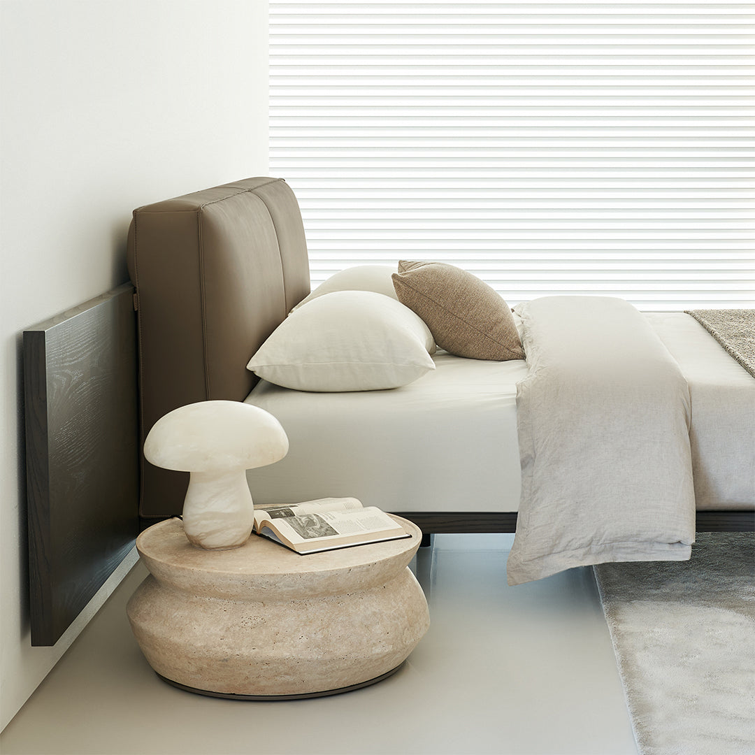 Nimbus Travertine Big Side Table BMCJ-BJ6070-BIG - Coffee tables - ebarza Furniture UAE | Shop Modern Furniture in Abu Dhabi & Dubai - مفروشات ايبازرا في الامارات | تسوق اثاث عصري وديكورات مميزة في دبي وابوظبي