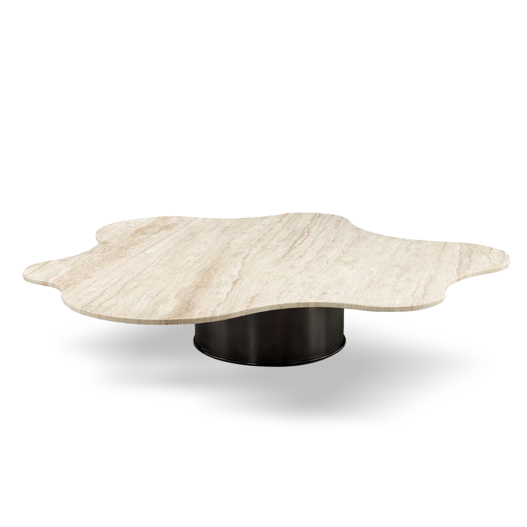 Pre-order 35 Days Delivery White Travertine Coffee Table ST765 - Coffee tables - ebarza Furniture UAE | Shop Modern Furniture in Abu Dhabi & Dubai - مفروشات ايبازرا في الامارات | تسوق اثاث عصري وديكورات مميزة في دبي وابوظبي