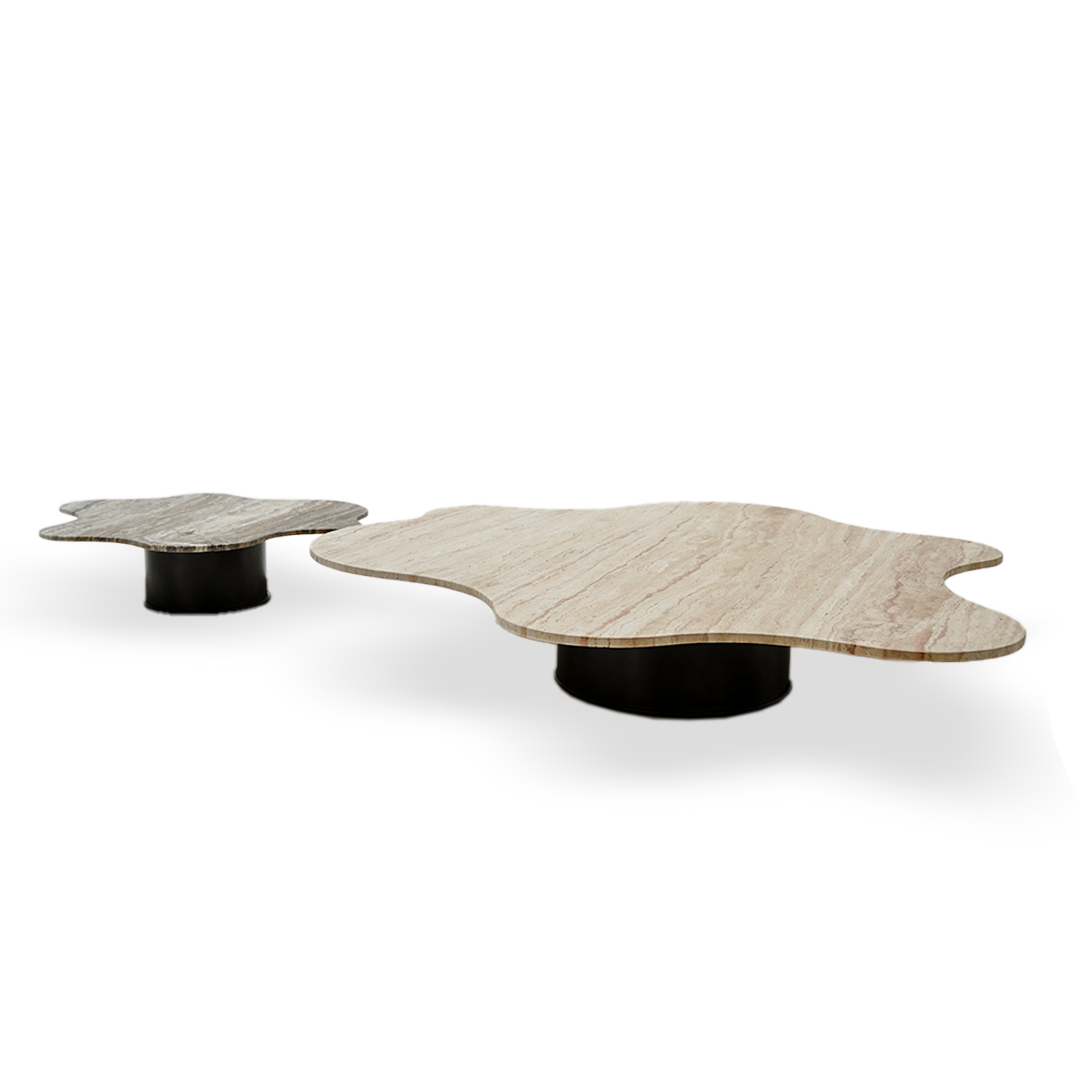 Pre-order 35 Days Delivery White Travertine Coffee Table ST765 - Coffee tables - ebarza Furniture UAE | Shop Modern Furniture in Abu Dhabi & Dubai - مفروشات ايبازرا في الامارات | تسوق اثاث عصري وديكورات مميزة في دبي وابوظبي