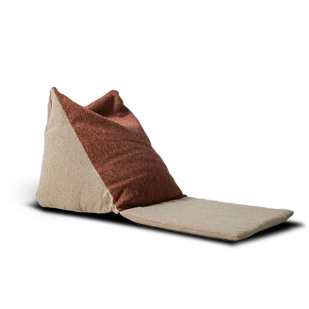 Lazy Orange/Beige Sunproof Bean Bag - 375-BB - Bean Bag - ebarza Furniture UAE | Shop Modern Furniture in Abu Dhabi & Dubai - مفروشات ايبازرا في الامارات | تسوق اثاث عصري وديكورات مميزة في دبي وابوظبي