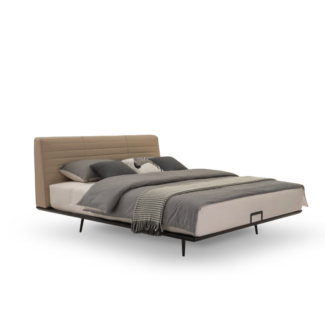 Pre-order 65 Days Delivery First Layer Leather Bed K2190 - Bedsteads - ebarza Furniture UAE | Shop Modern Furniture in Abu Dhabi & Dubai - مفروشات ايبازرا في الامارات | تسوق اثاث عصري وديكورات مميزة في دبي وابوظبي