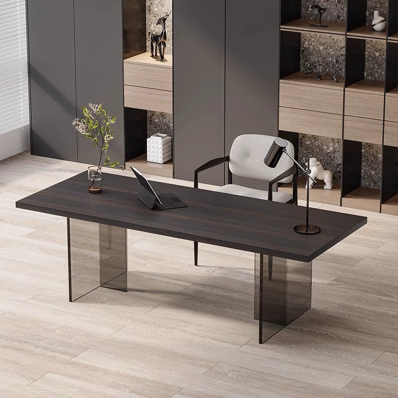 Set of 2 Acrylic T-Style Table Legs Grey - Table bases - ebarza Furniture UAE | Shop Modern Furniture in Abu Dhabi & Dubai - مفروشات ايبازرا في الامارات | تسوق اثاث عصري وديكورات مميزة في دبي وابوظبي