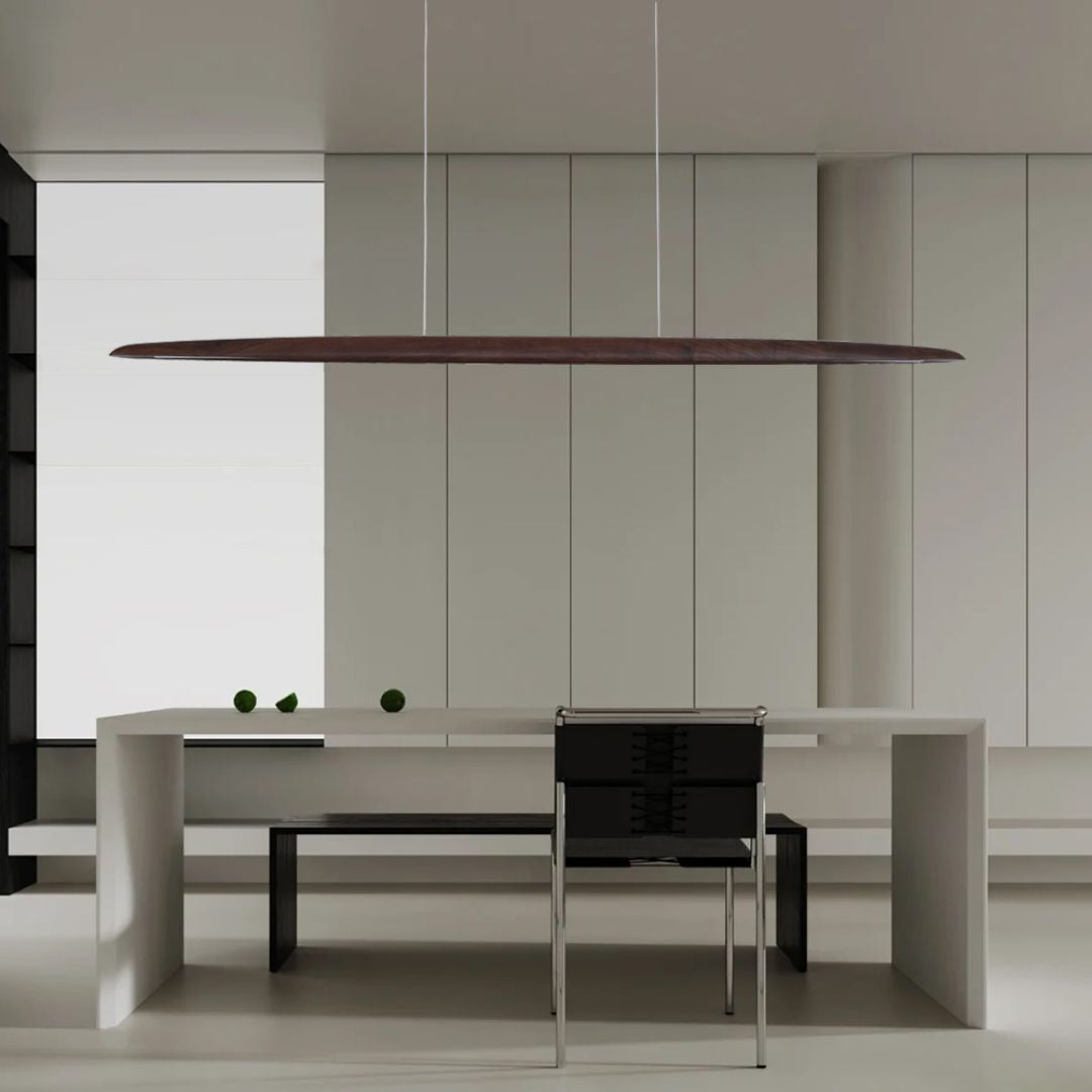 OakAura LED Linear Light Pendant Lamp - MYCP-WP-Walnut-1600 - Pendant Lamps - ebarza Furniture UAE | Shop Modern Furniture in Abu Dhabi & Dubai - مفروشات ايبازرا في الامارات | تسوق اثاث عصري وديكورات مميزة في دبي وابوظبي