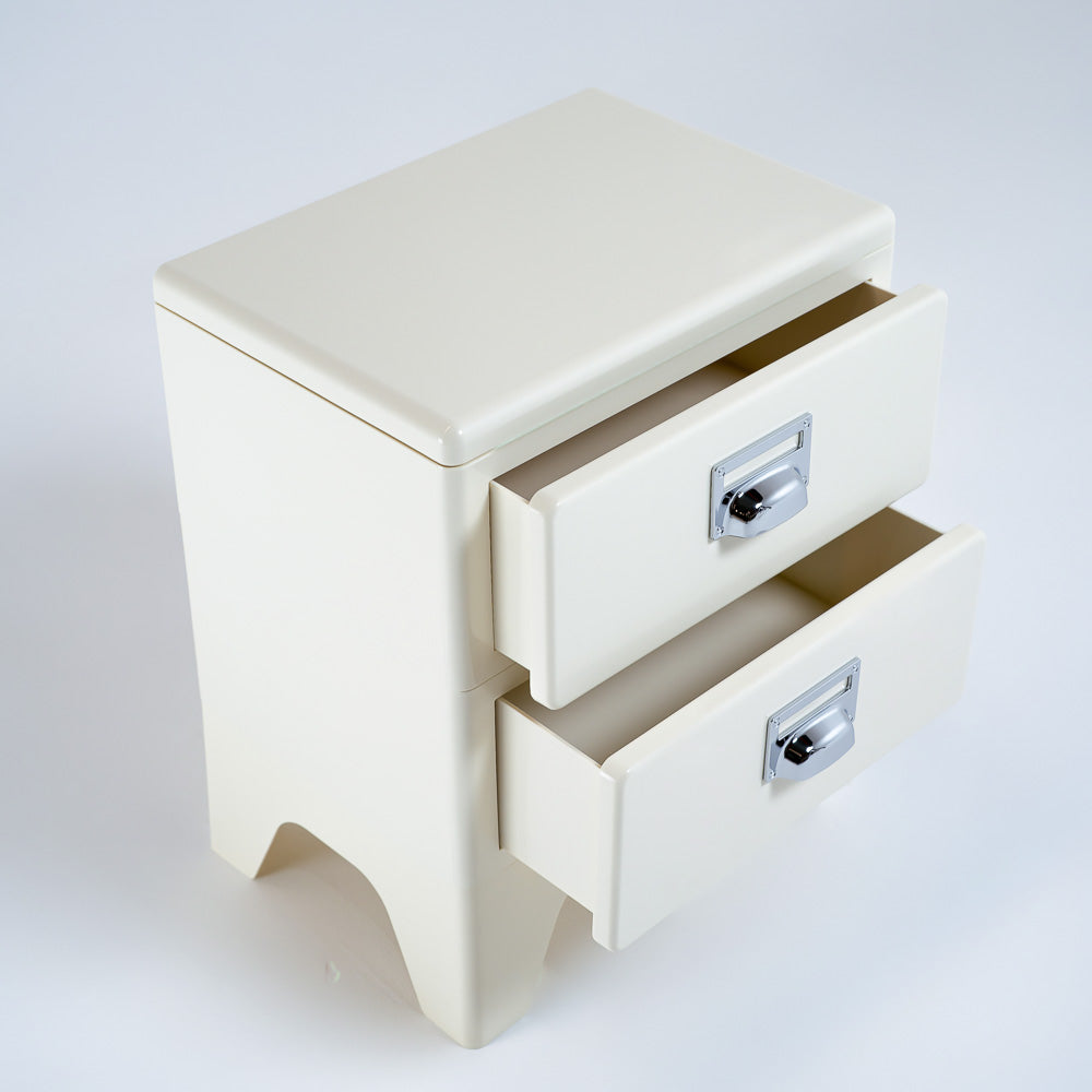 Off White ABS Side Table/Bedside Table BB-017 - Side Tables - ebarza Furniture UAE | Shop Modern Furniture in Abu Dhabi & Dubai - مفروشات ايبازرا في الامارات | تسوق اثاث عصري وديكورات مميزة في دبي وابوظبي