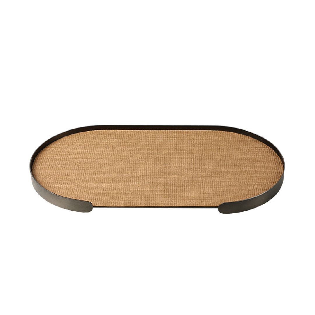 Oval Tray Coffee -A FC-W25002A -  Trays - ebarza Furniture UAE | Shop Modern Furniture in Abu Dhabi & Dubai - مفروشات ايبازرا في الامارات | تسوق اثاث عصري وديكورات مميزة في دبي وابوظبي