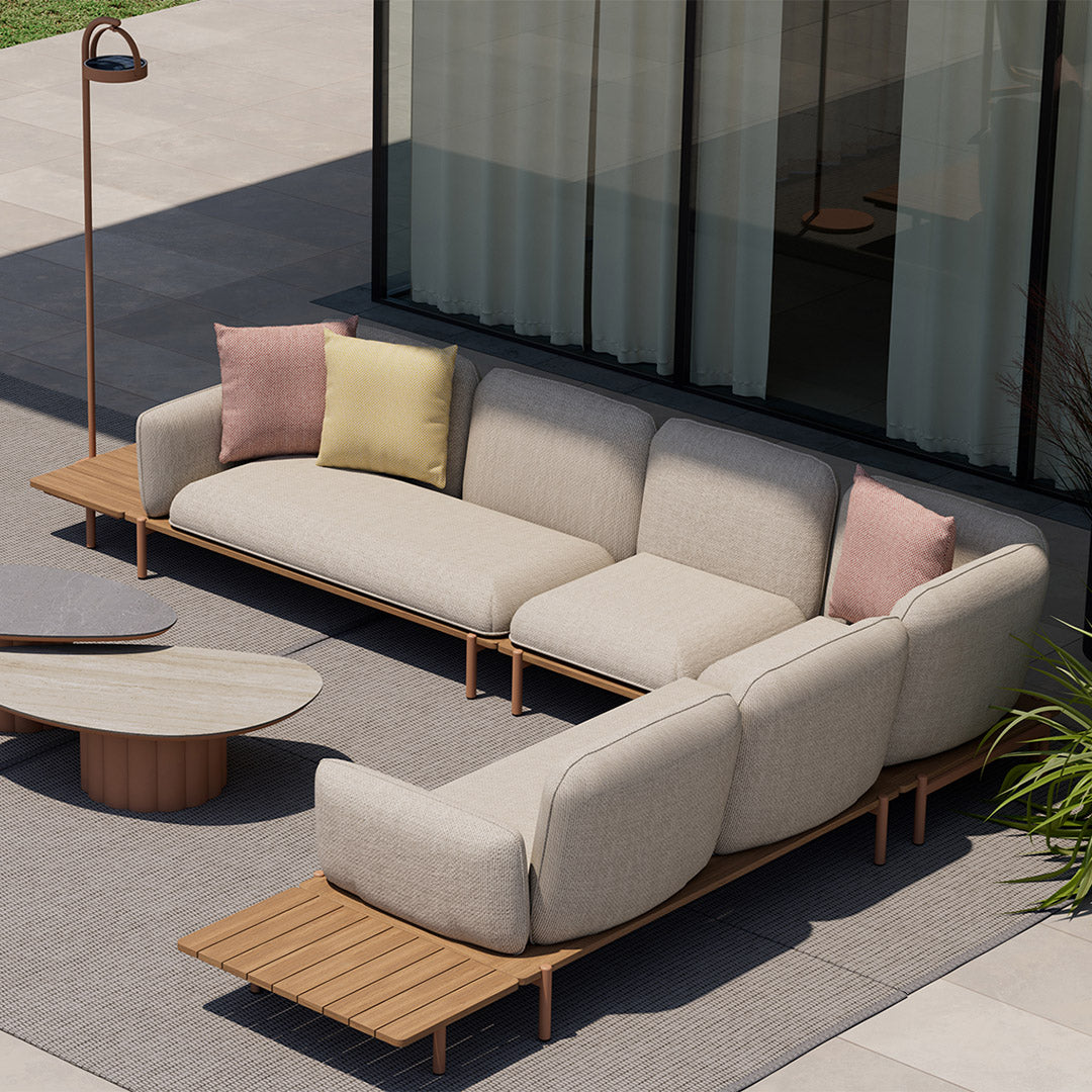 Pre-order 25 Days Delivery PILLOW 2-SEATER SOFA,LEFT MODULE,WITH ALU SEAT RIM KC8804B85TEX - Outdoor Sofas - ebarza Furniture UAE | Shop Modern Furniture in Abu Dhabi & Dubai - مفروشات ايبازرا في الامارات | تسوق اثاث عصري وديكورات مميزة في دبي وابوظبي