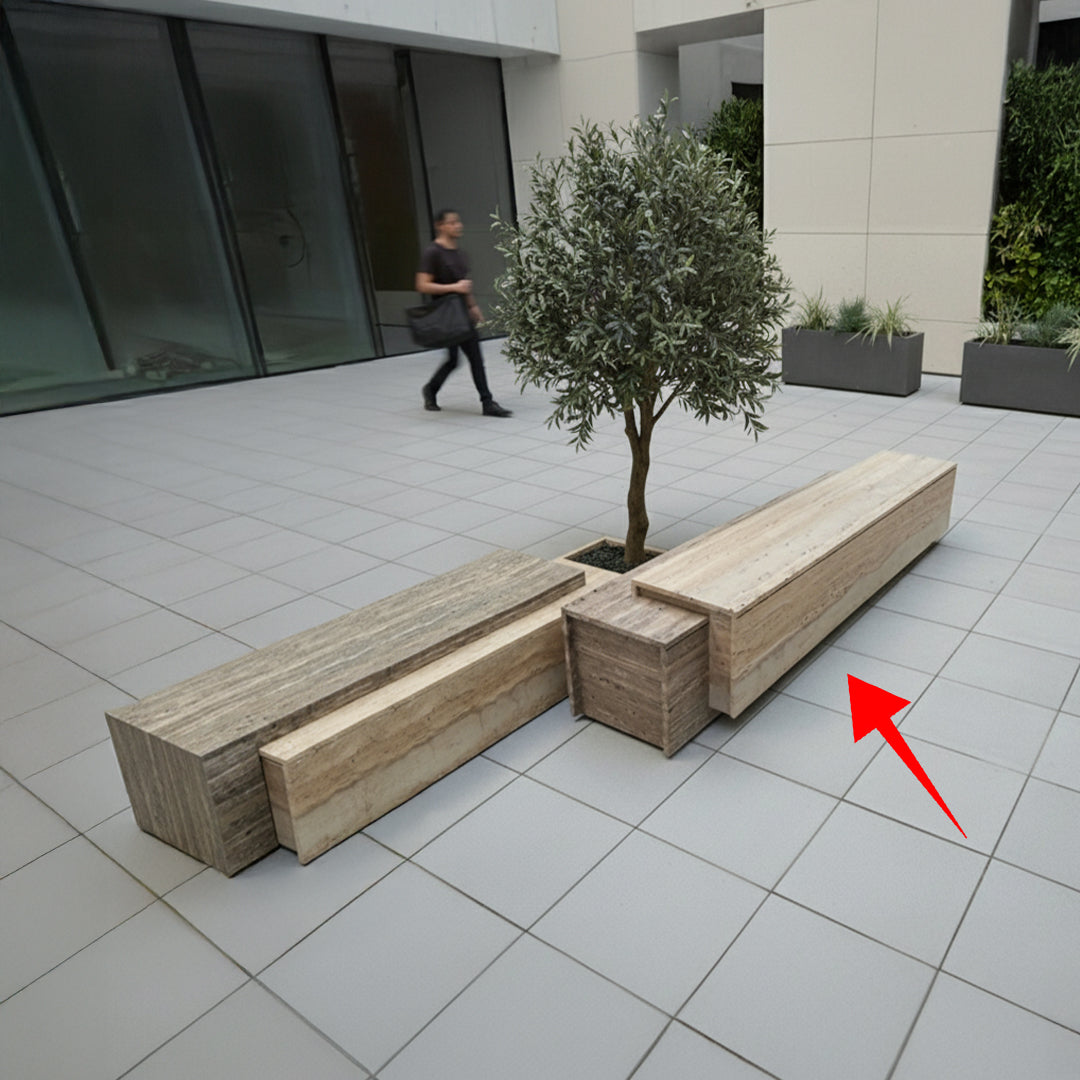 Petra Travertine Bench / Side Table - EB15