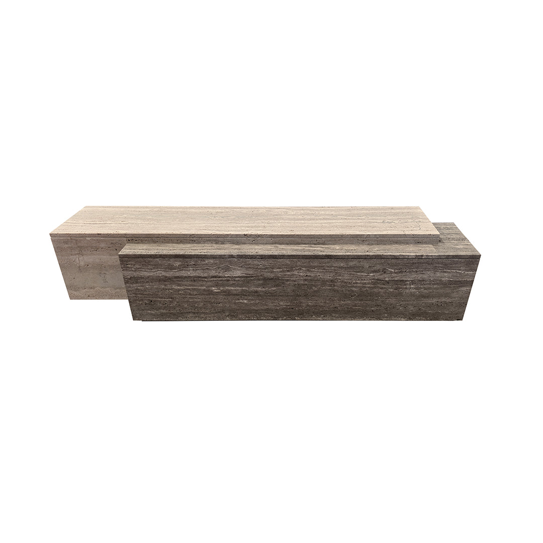 Petra Travertine Console/ Side Board - EB15 - Sideboards - ebarza Furniture UAE | Shop Modern Furniture in Abu Dhabi & Dubai - مفروشات ايبازرا في الامارات | تسوق اثاث عصري وديكورات مميزة في دبي وابوظبي