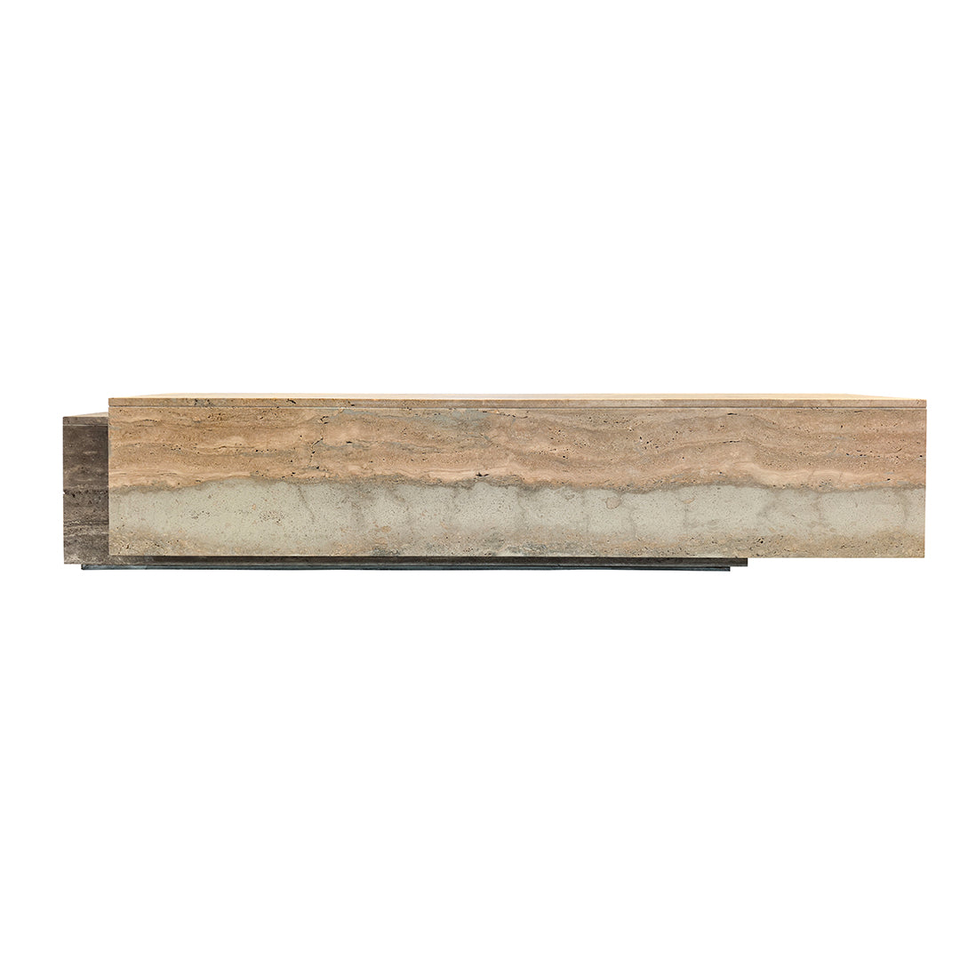 Petra Travertine  Console/ Side Board - EB15 -  Sideboards - ebarza Furniture UAE | Shop Modern Furniture in Abu Dhabi & Dubai - مفروشات ايبازرا في الامارات | تسوق اثاث عصري وديكورات مميزة في دبي وابوظبي