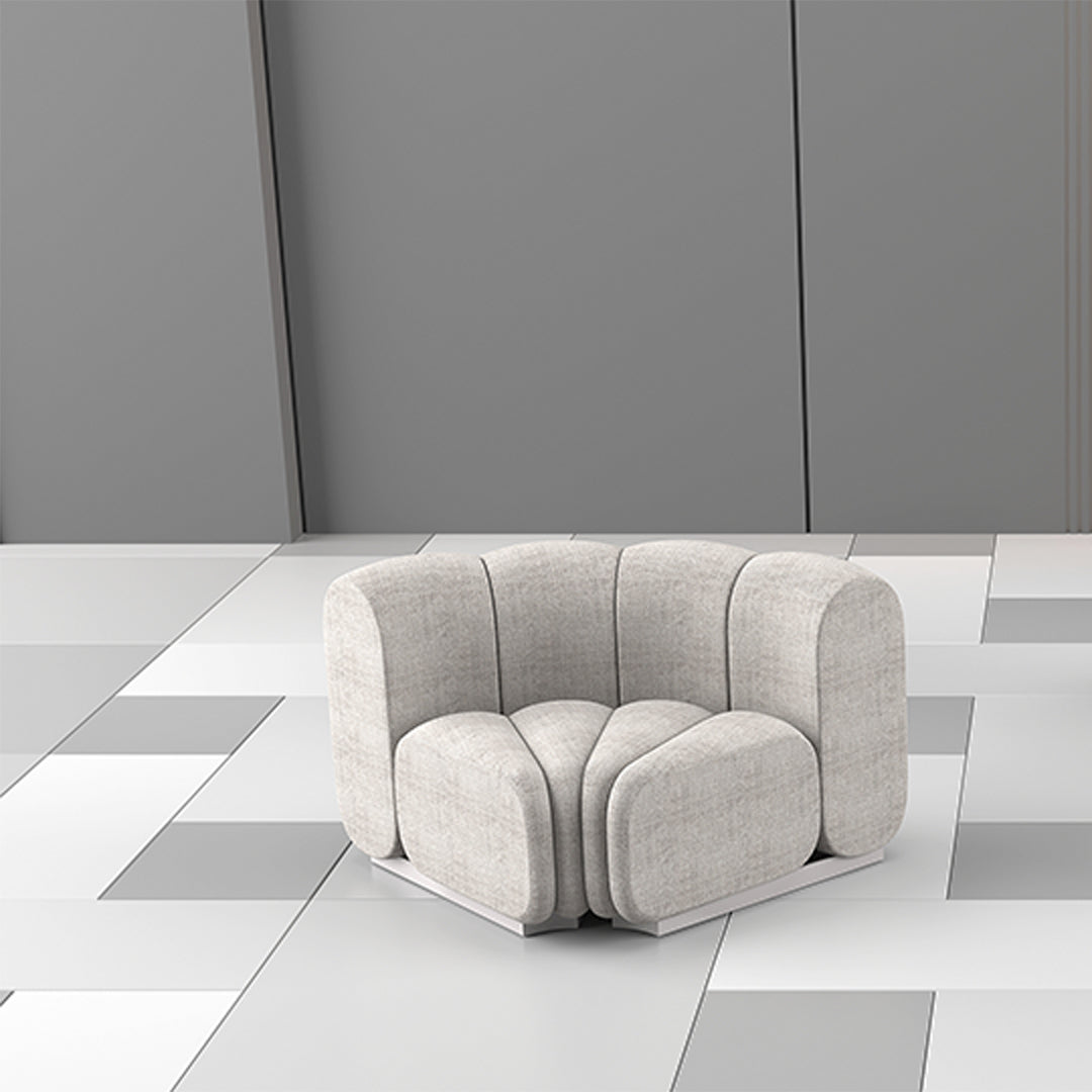 Pre-order 15 Days Delivery Chameleon Sofa Round With Back Rest - H-5228-C2 - Sofas - ebarza Furniture UAE | Shop Modern Furniture in Abu Dhabi & Dubai - مفروشات ايبازرا في الامارات | تسوق اثاث عصري وديكورات مميزة في دبي وابوظبي