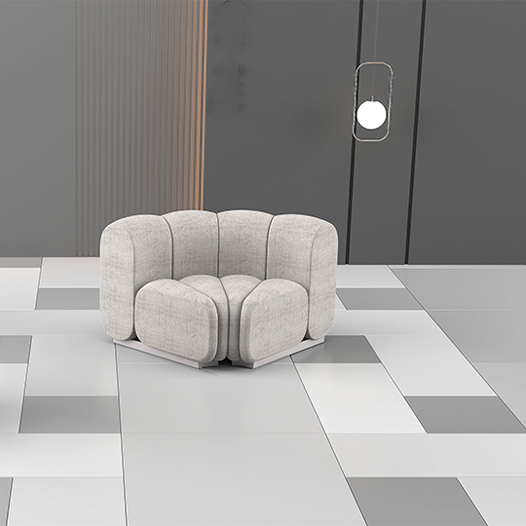Pre-order 15 Days Delivery Chameleon Sofa Round With Back Rest - H-5228-C2 - Sofas - ebarza Furniture UAE | Shop Modern Furniture in Abu Dhabi & Dubai - مفروشات ايبازرا في الامارات | تسوق اثاث عصري وديكورات مميزة في دبي وابوظبي