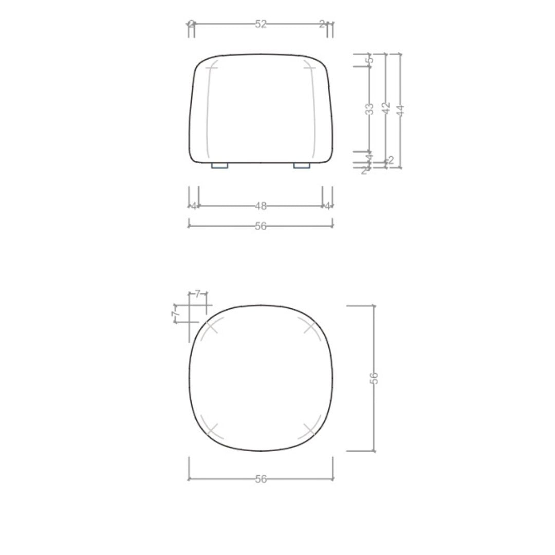 MOLLIS SMALL POUF BER-SMALL/OC - Poufs - ebarza Furniture UAE | Shop Modern Furniture in Abu Dhabi & Dubai - مفروشات ايبازرا في الامارات | تسوق اثاث عصري وديكورات مميزة في دبي وابوظبي
