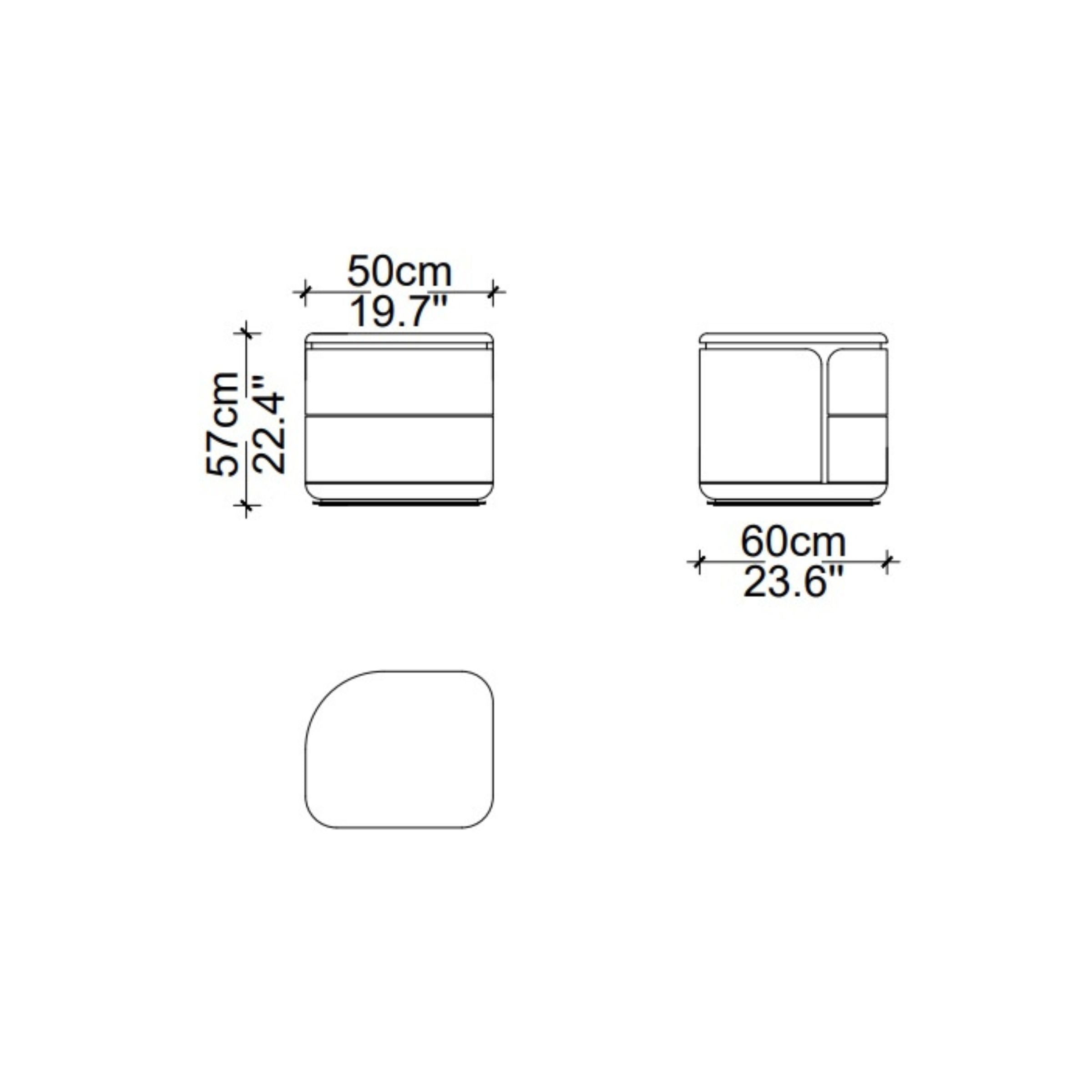 AS IS - 2X Tulip Bedside Tables KOMTLP001 - DISPLAY ITEM - ebarza Furniture UAE | Shop Modern Furniture in Abu Dhabi & Dubai - مفروشات ايبازرا في الامارات | تسوق اثاث عصري وديكورات مميزة في دبي وابوظبي