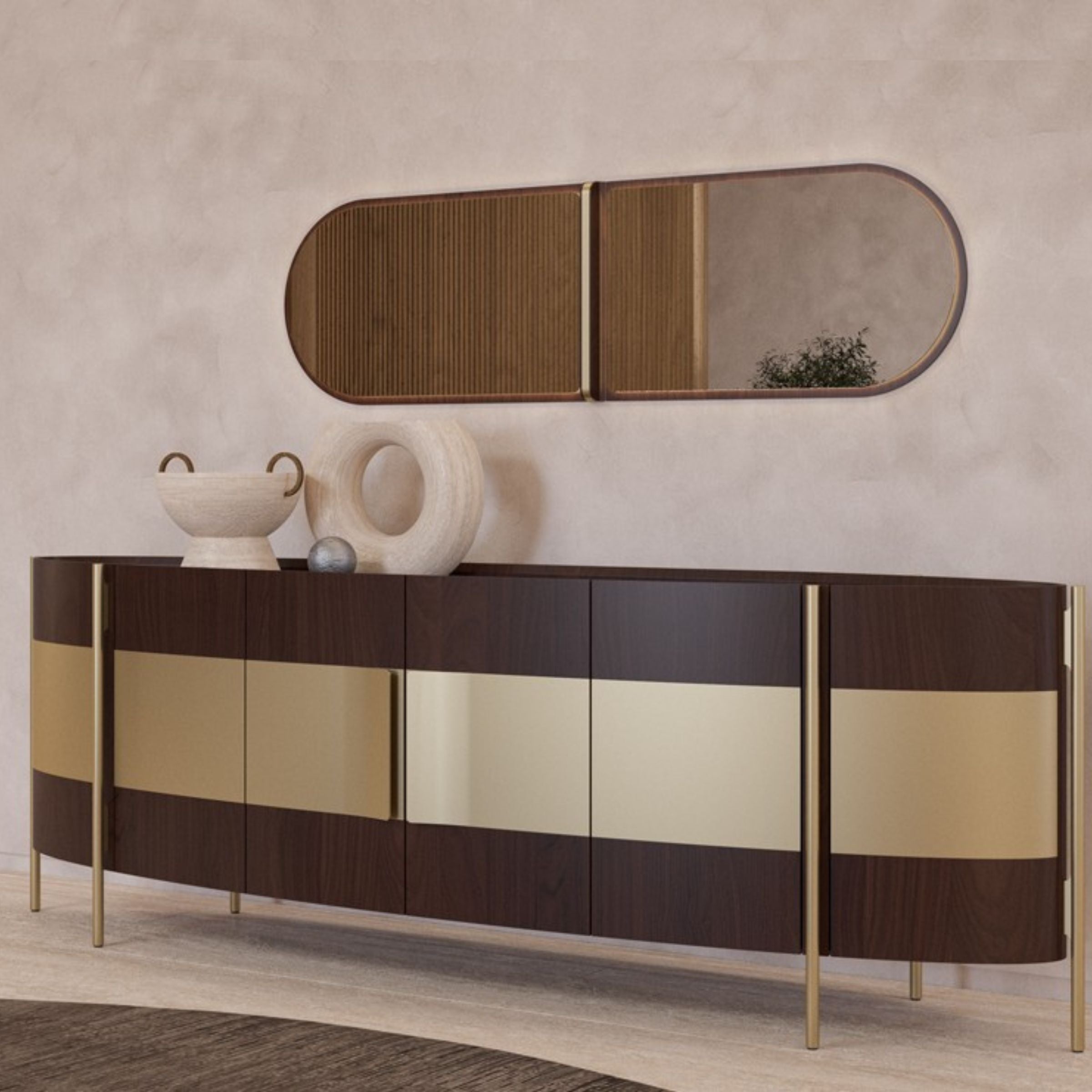 Vega Sideboard 268cm KONVEG001 - Sideboards - ebarza Furniture UAE | Shop Modern Furniture in Abu Dhabi & Dubai - مفروشات ايبازرا في الامارات | تسوق اثاث عصري وديكورات مميزة في دبي وابوظبي