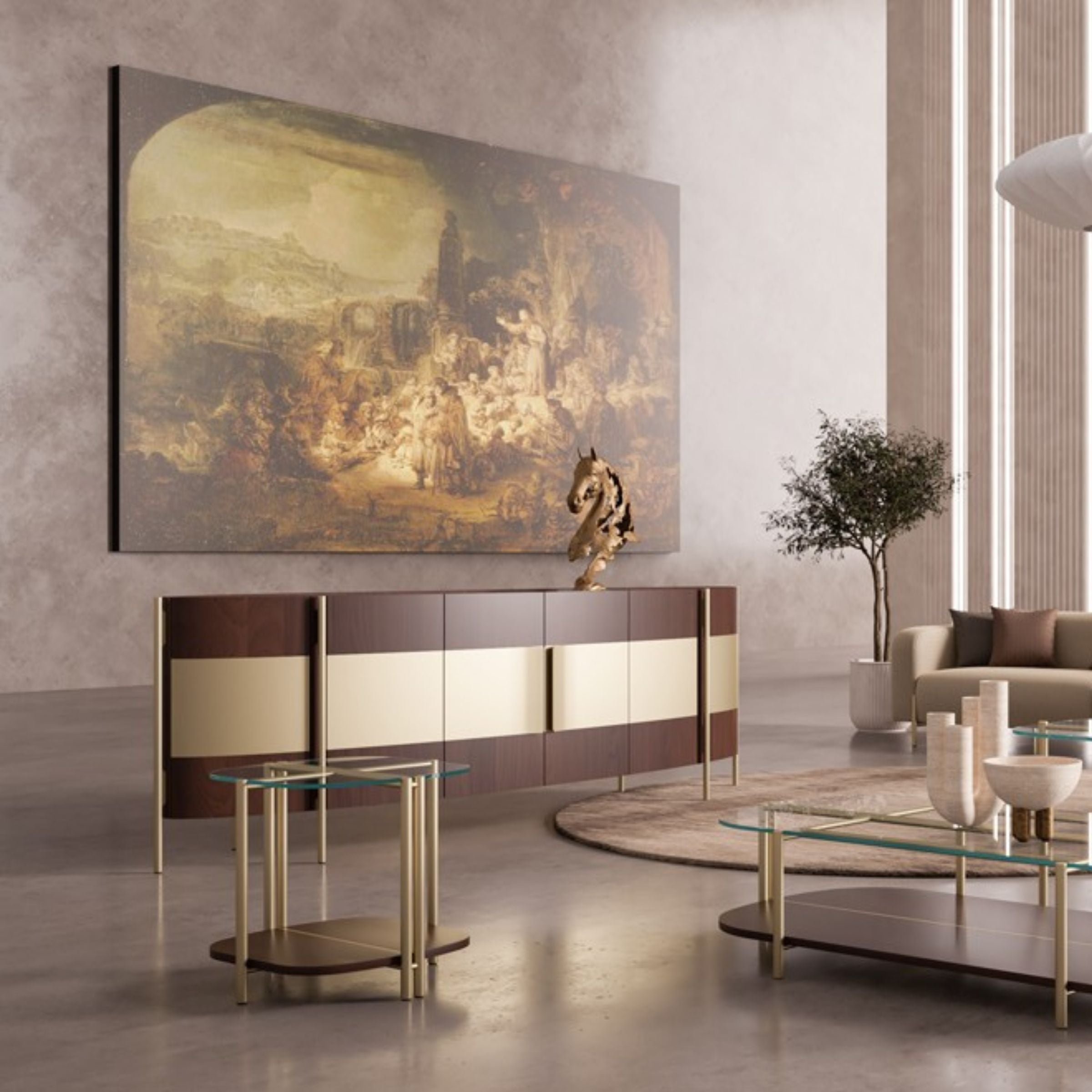 Vega Sideboard 268cm KONVEG001 - Sideboards - ebarza Furniture UAE | Shop Modern Furniture in Abu Dhabi & Dubai - مفروشات ايبازرا في الامارات | تسوق اثاث عصري وديكورات مميزة في دبي وابوظبي