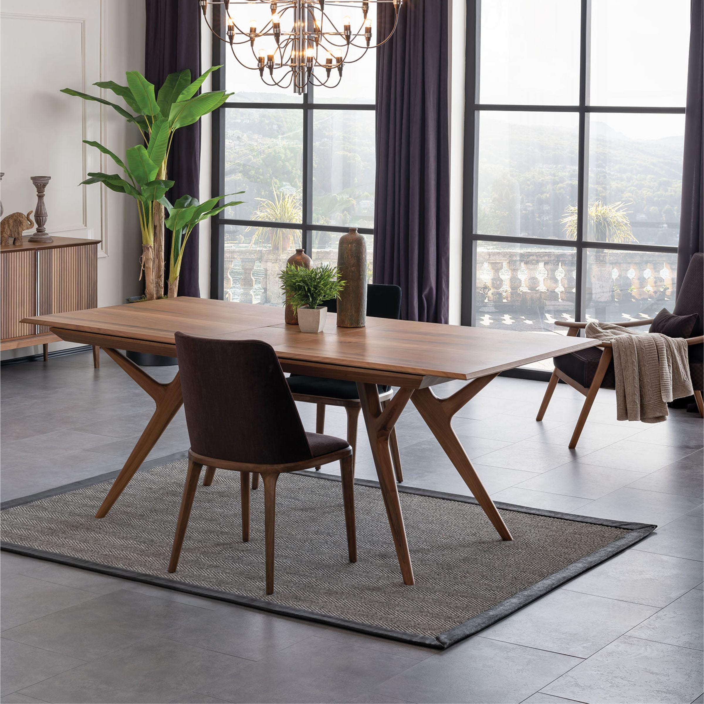 Aspendos Extendable Dining Table SBRN-ASPNDT - Dining Tables - ebarza Furniture UAE | Shop Modern Furniture in Abu Dhabi & Dubai - مفروشات ايبازرا في الامارات | تسوق اثاث عصري وديكورات مميزة في دبي وابوظبي