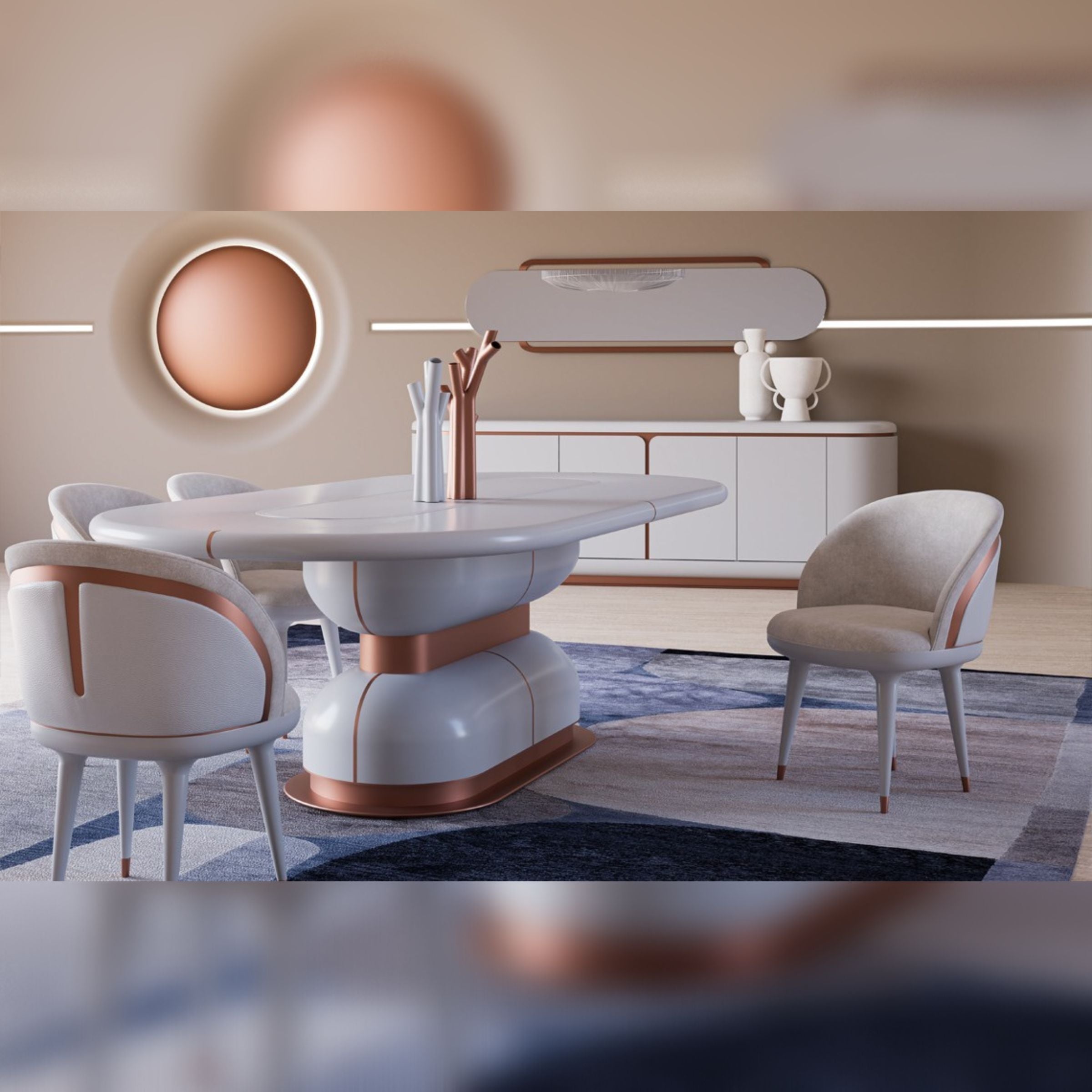 Display Item - Tulip Dining Table 260*120 CM MASTLP001-Nakheel - DISPLAY ITEM - ebarza Furniture UAE | Shop Modern Furniture in Abu Dhabi & Dubai - مفروشات ايبازرا في الامارات | تسوق اثاث عصري وديكورات مميزة في دبي وابوظبي