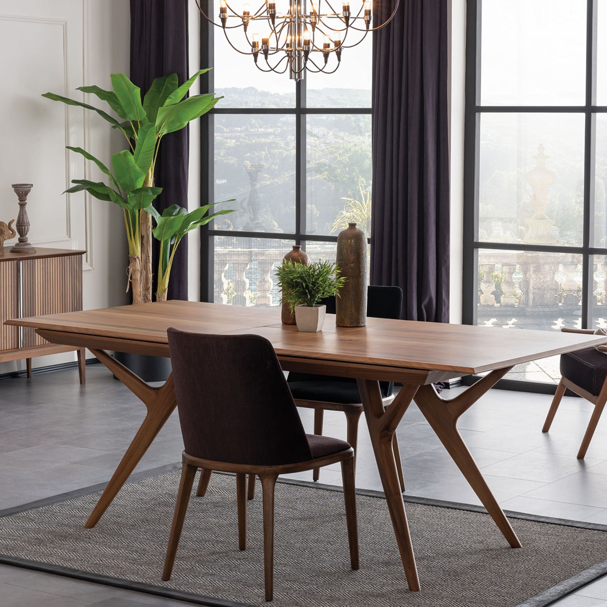 Aspendos Extendable Dining Table SBRN-ASPNDT - Dining Tables - ebarza Furniture UAE | Shop Modern Furniture in Abu Dhabi & Dubai - مفروشات ايبازرا في الامارات | تسوق اثاث عصري وديكورات مميزة في دبي وابوظبي