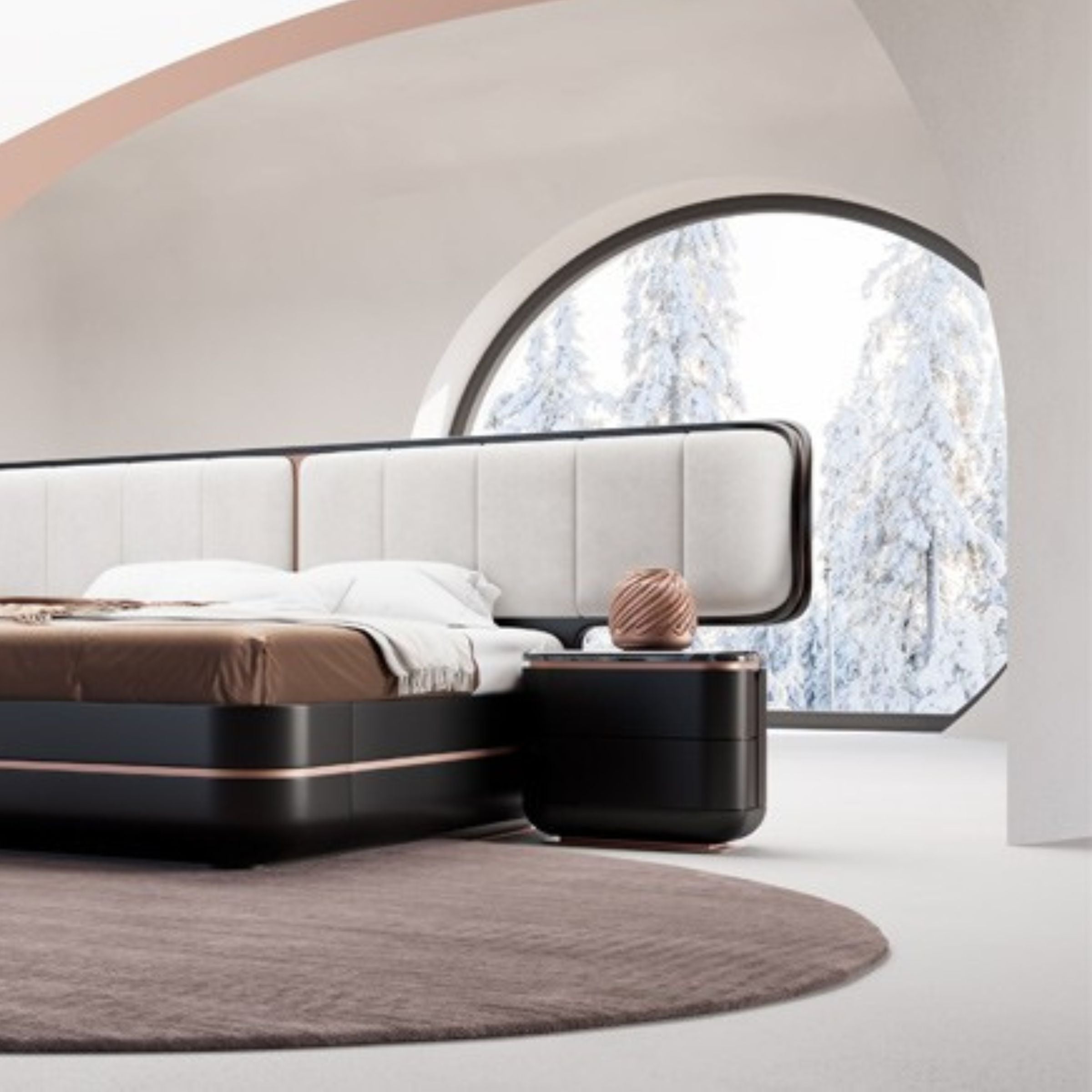 Tulip King Size Bedstead KARTLP001-Black - Bedsteads - ebarza Furniture UAE | Shop Modern Furniture in Abu Dhabi & Dubai - مفروشات ايبازرا في الامارات | تسوق اثاث عصري وديكورات مميزة في دبي وابوظبي