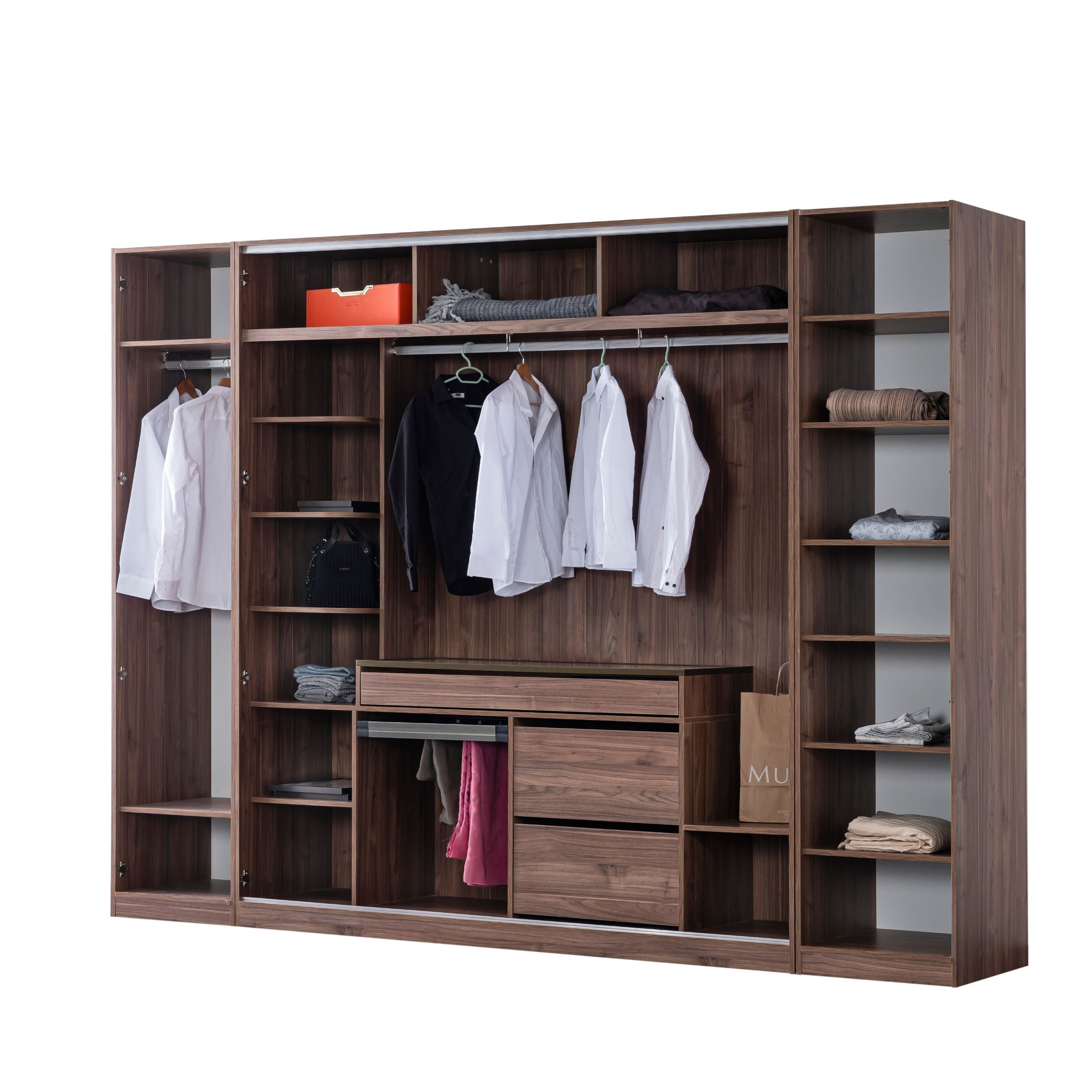 Antik 200 cm 4 Door Wardrobe AKYL-ATK200 -  Cabinets - ebarza Furniture UAE | Shop Modern Furniture in Abu Dhabi & Dubai - مفروشات ايبازرا في الامارات | تسوق اثاث عصري وديكورات مميزة في دبي وابوظبي