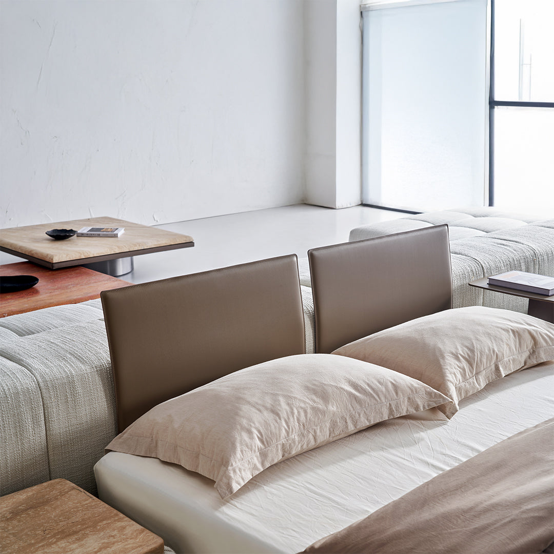 Puzzle Suspended Bed Base with 2 backrest - SF080 -  Bedsteads - ebarza Furniture UAE | Shop Modern Furniture in Abu Dhabi & Dubai - مفروشات ايبازرا في الامارات | تسوق اثاث عصري وديكورات مميزة في دبي وابوظبي