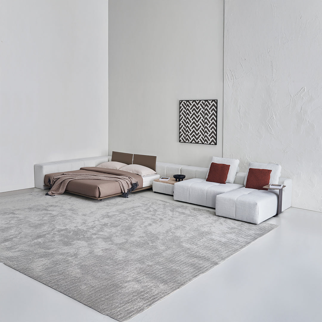 Puzzle Suspended Bed Base with 2 backrest - SF080 -  Bedsteads - ebarza Furniture UAE | Shop Modern Furniture in Abu Dhabi & Dubai - مفروشات ايبازرا في الامارات | تسوق اثاث عصري وديكورات مميزة في دبي وابوظبي