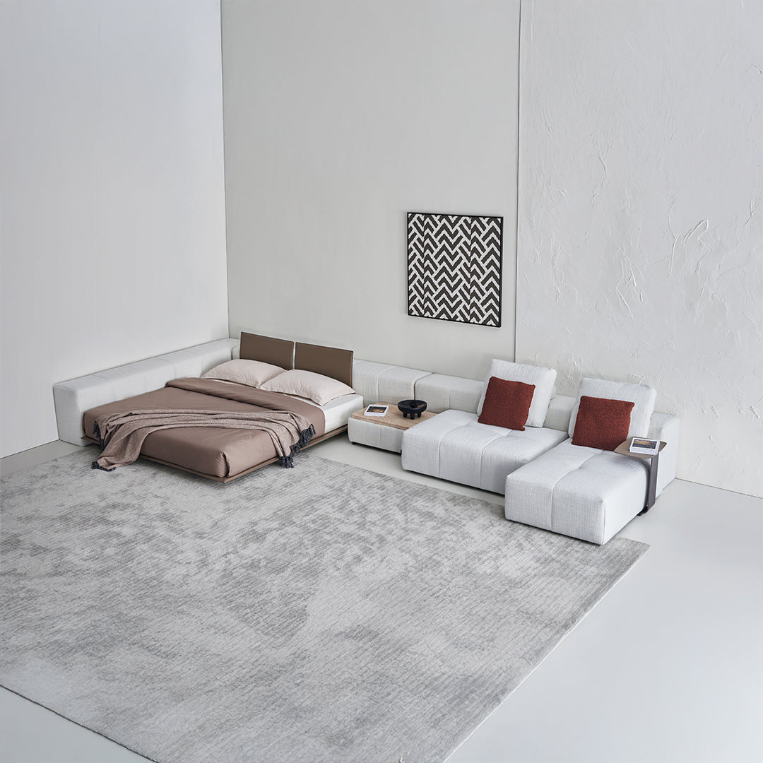 Puzzle Suspended Bed Base with 2 backrest - SF080 -  Bedsteads - ebarza Furniture UAE | Shop Modern Furniture in Abu Dhabi & Dubai - مفروشات ايبازرا في الامارات | تسوق اثاث عصري وديكورات مميزة في دبي وابوظبي