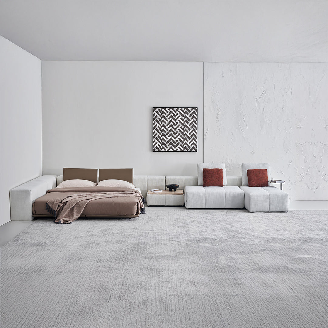 Puzzle Suspended Bed Base with 2 backrest - SF080 -  Bedsteads - ebarza Furniture UAE | Shop Modern Furniture in Abu Dhabi & Dubai - مفروشات ايبازرا في الامارات | تسوق اثاث عصري وديكورات مميزة في دبي وابوظبي